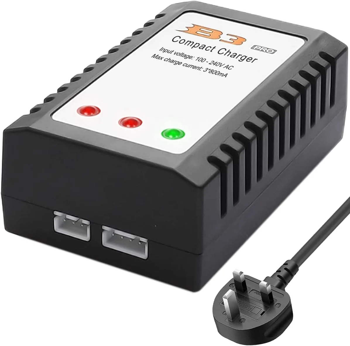 کابل شارژر USB دو عددی 1 آمپر با کانکتور XH-3P برای باتری لیتیوم پلیمر 7.4 ولت 2 سلولی مناسب ماشین کنترلی Hosim Q903 Q905 Axial SCX10، خزنده صخره نوردی، پهپاد FPV و کوادکوپتر