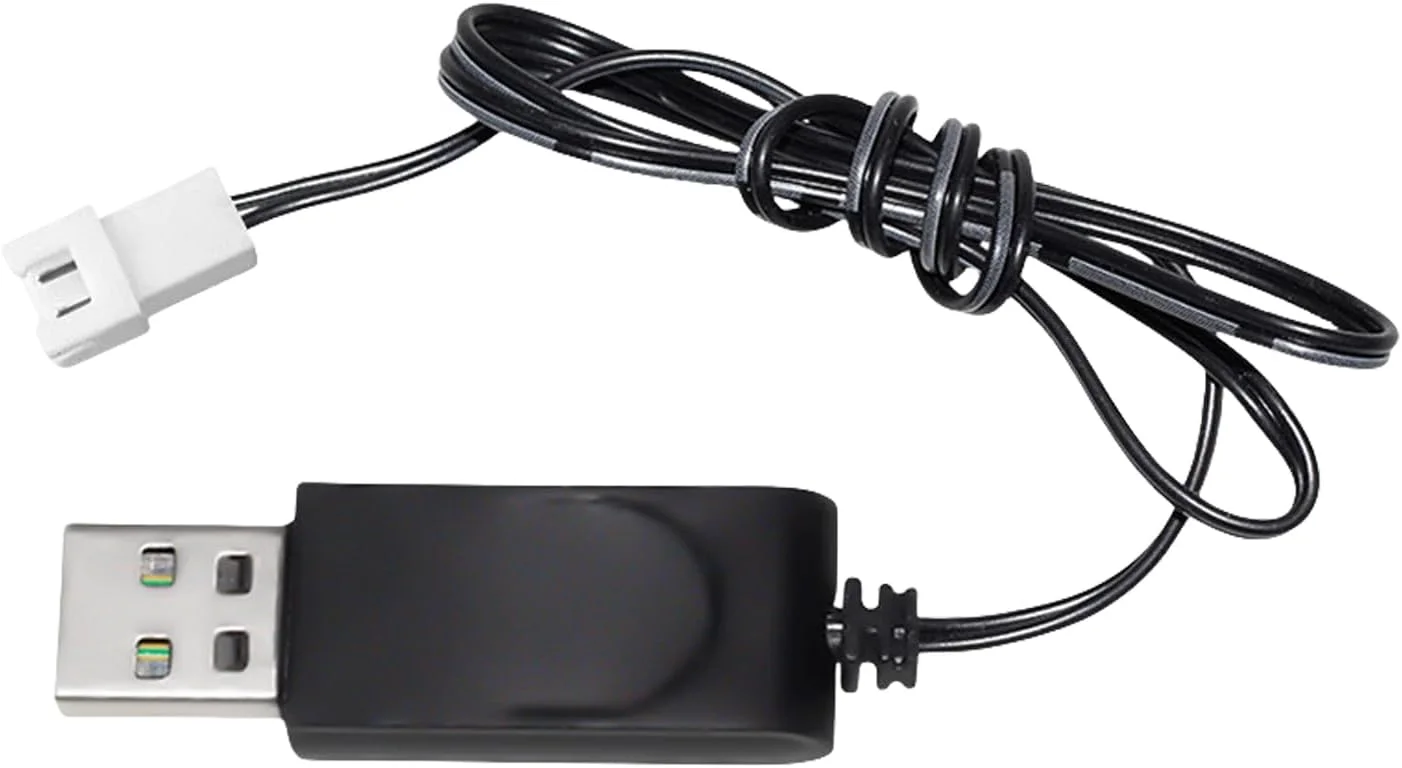 شارژر باتری 3.7 ولت، شارژر باتری USB برای ماشین کنترلی و پهپاد با نشانگر LED، کابل شارژ USB باتری لیتیومی برای باتری های NiCd/NiMH/LiPo (XH2.5)