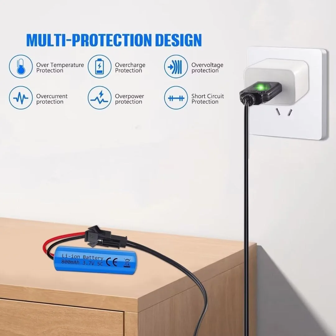 کابل شارژر باتری KASTWAVE، سیم شارژ USB، 3.6 ولت 3.7 ولت برای باتری های قابل شارژ LiPo، دوشاخه 2 پین SM، سازگار با اسباب بازی های RC، ماشین ها، کامیون ها، تانک ها، قطارها، قایق ها