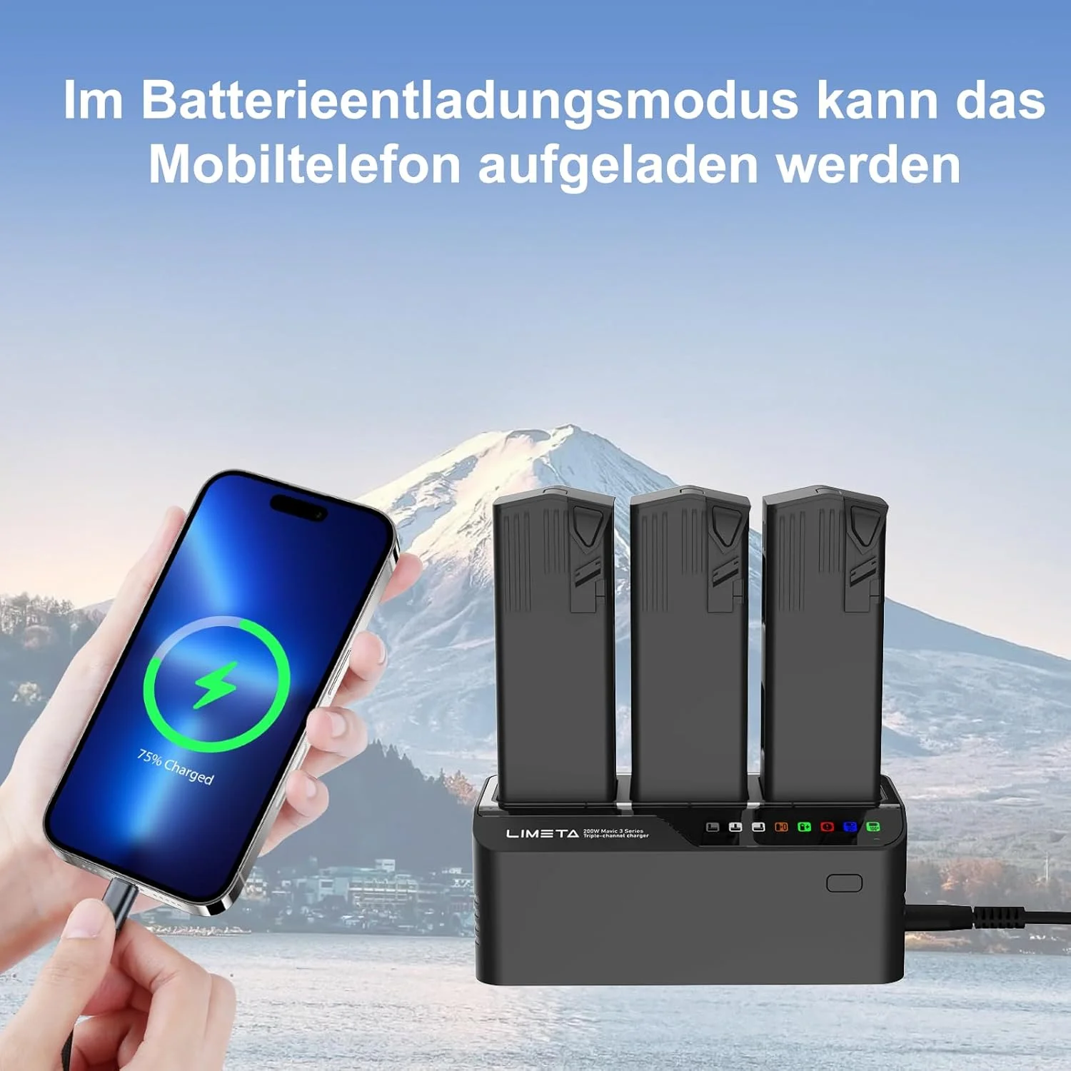 هاب شارژ سریع باتری 200 واتی DJI Mavic 3 Pro، برای پهپادهای DJI Mavic 3/3 Pro/Thermal/Classic، کنترلر RC/N1/N2، سه کاناله موازی، شارژر هاب/خودرو، تخلیه/ذخیره سازی/متعادل سازی باتری/LED