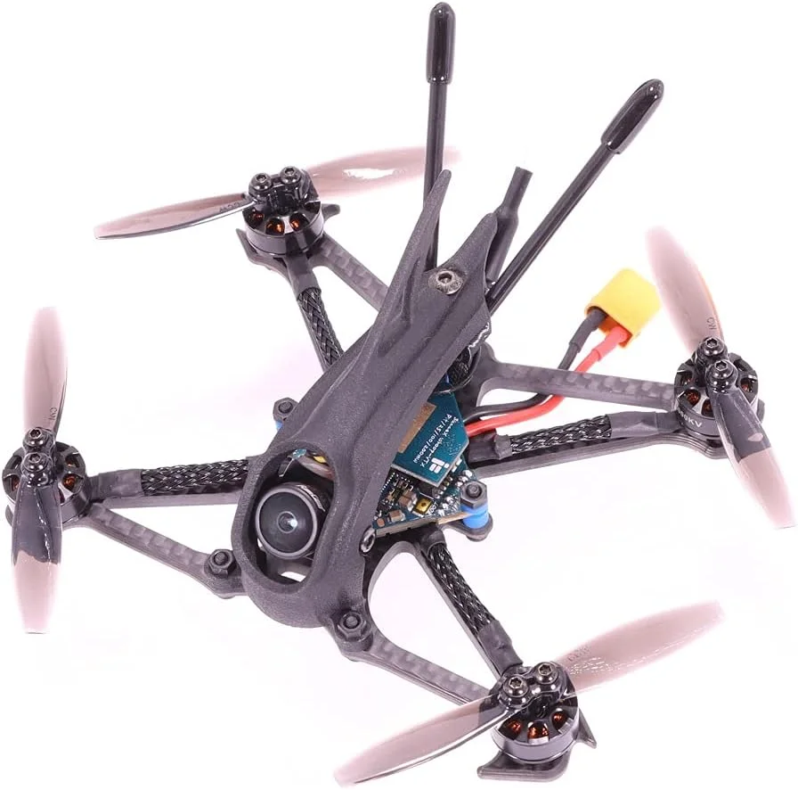 کیت فریم کوادکوپتر مسابقه ای FPV مدل Herbie 112 با فاصله بین دو محور 65 میلی متر (2.5 اینچ)، مناسب موتورهای براشلس 1103، 1104 و 1206