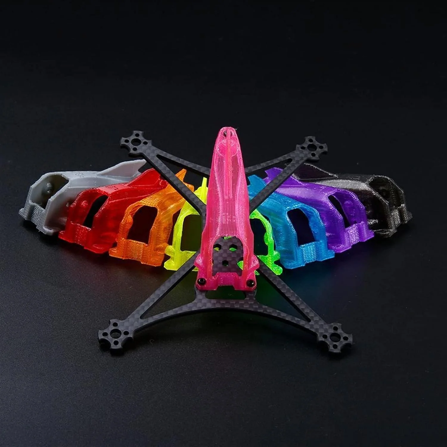 فریم مسابقه ای میکرو FPV آی فلایت Turbobee 136rs 136mm با بازوی 3 میلی متری سازگار با موتورهای Beemotor 1104 4200kv کیت پهپاد مسابقه ای FPV کیت پهپاد DIY (همراه با سایبان نارنجی)