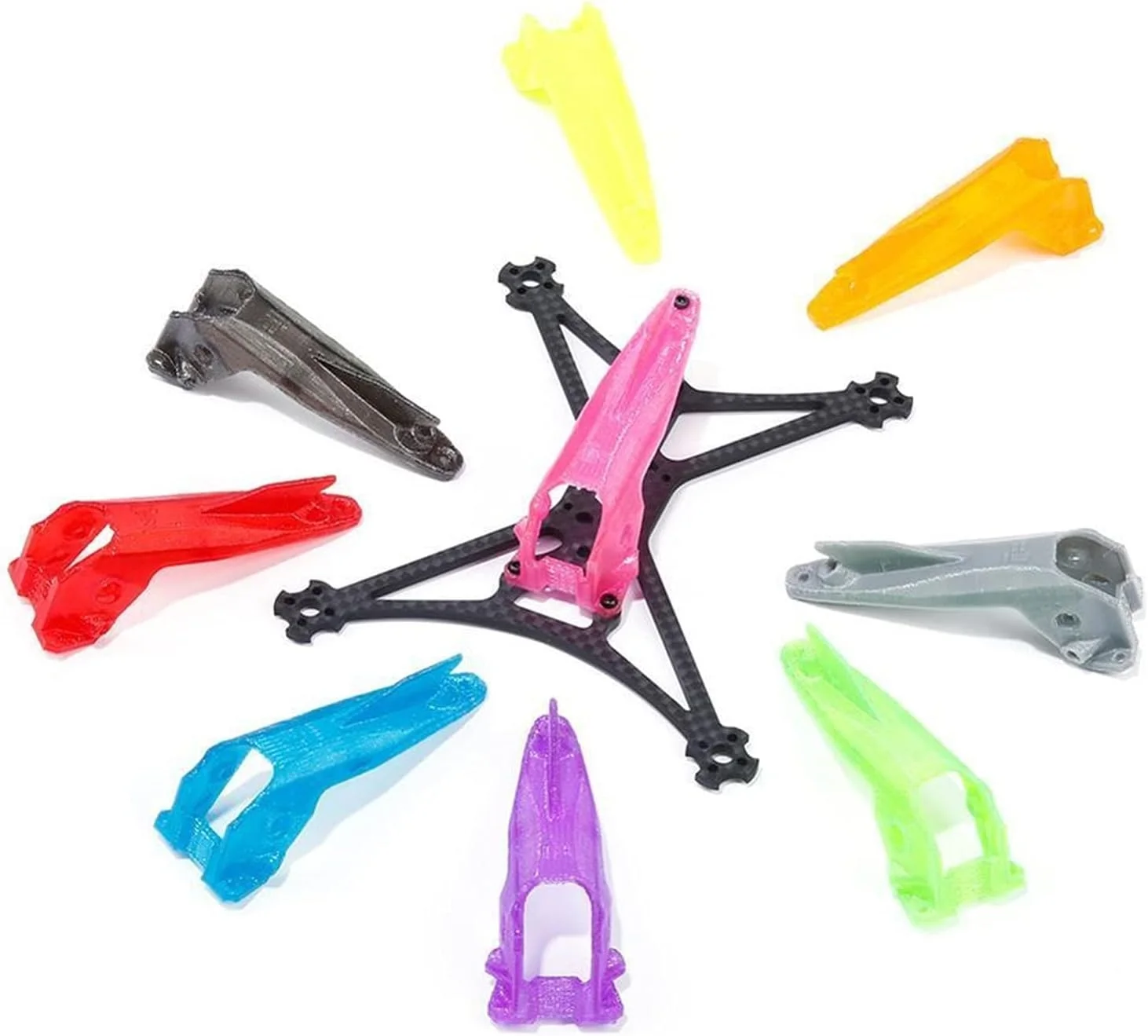 فریم مسابقه ای میکرو FPV آی فلایت Turbobee 136rs 136mm با بازوی 3 میلی متری سازگار با موتورهای Beemotor 1104 4200kv کیت پهپاد مسابقه ای FPV کیت پهپاد DIY (همراه با سایبان نارنجی)