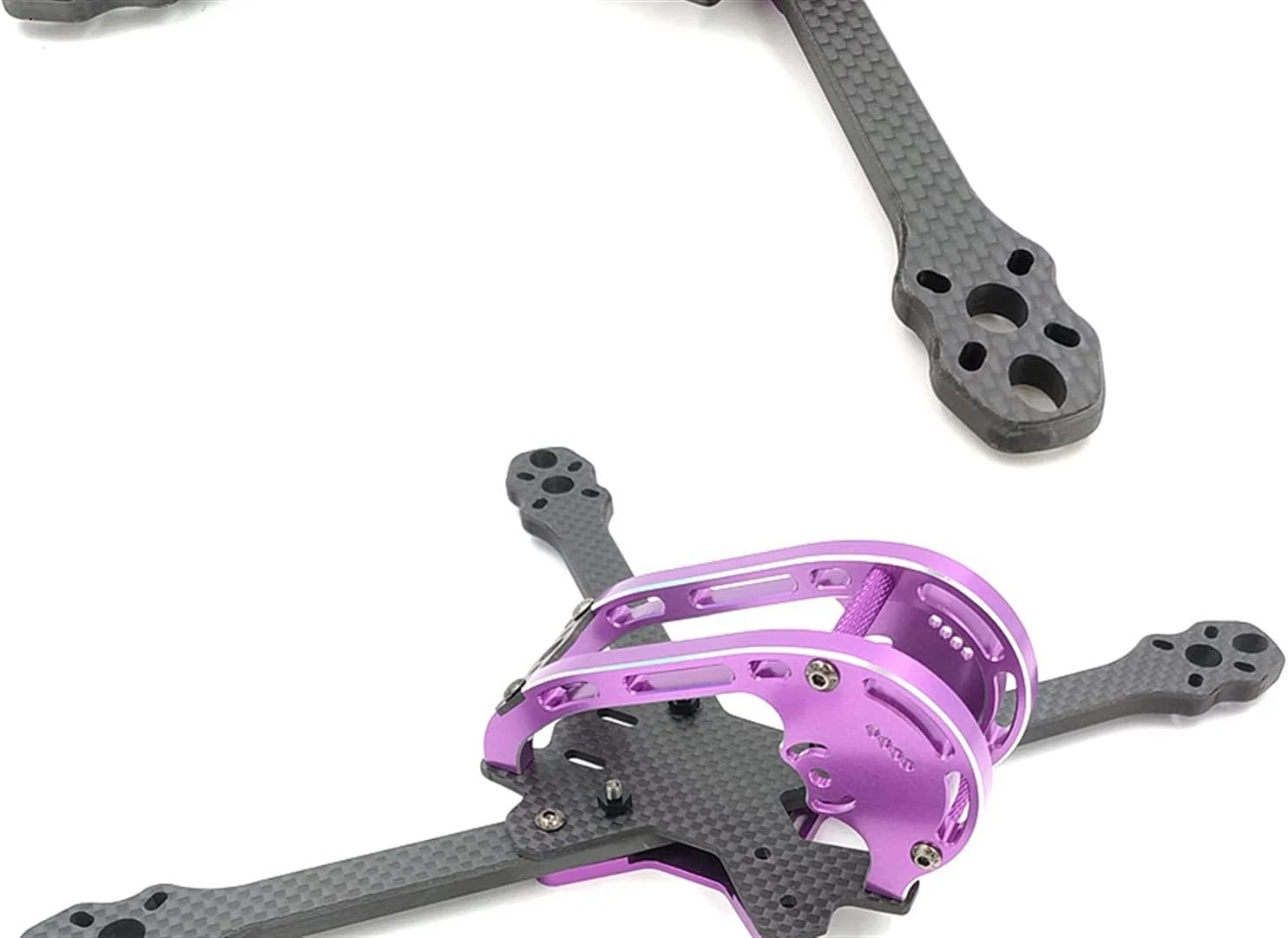 کیت فریم کوادکوپتر فیبر کربنی بازوی 6 میلی متری 5/6/7 اینچی FPV Freestyle Stretch X RC (اندازه: بنفش 255 میلی متر)