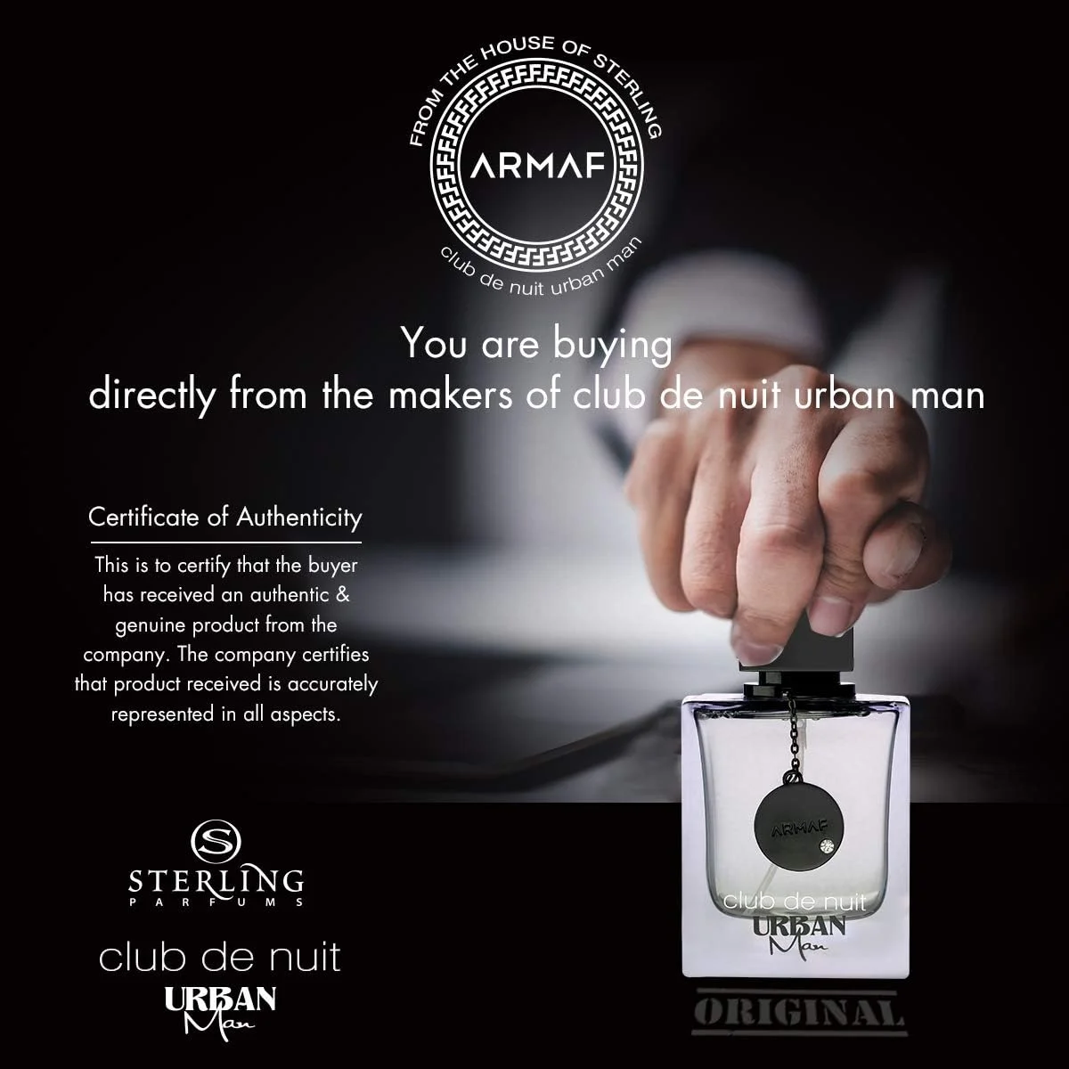 ادکلن مردانه آرماف کلاب د نایت اربن من، ادو پرفیوم 105 میلی لیتر، مشکی، از برند آرماف