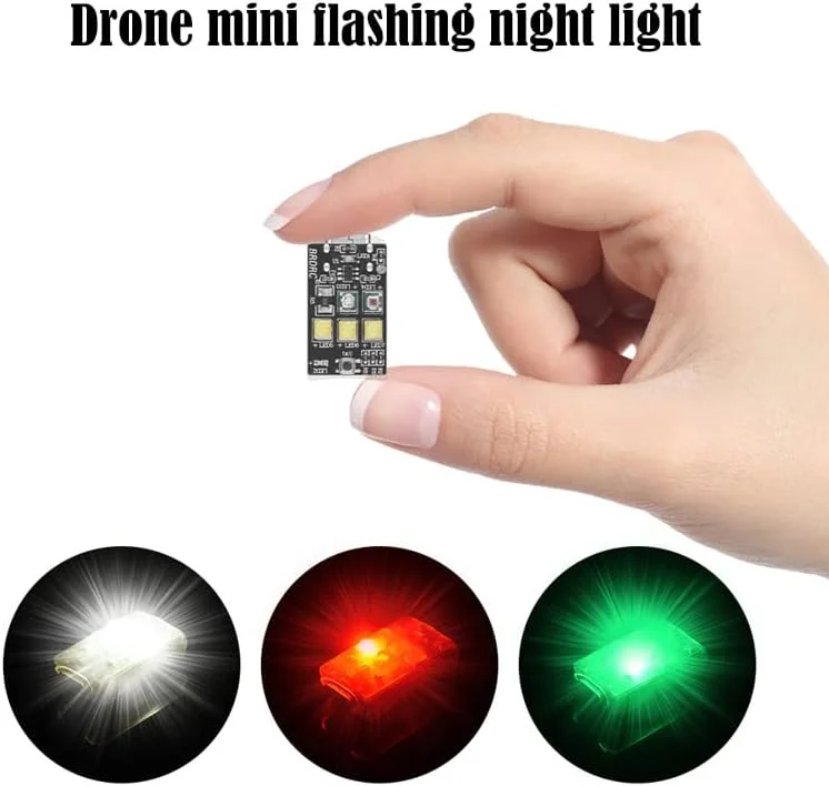 چراغ چشمک زن پهپاد LED ضد برخورد شارژی مناسب برای همه پهپادها، لوازم جانبی چراغ ضد برخورد پرواز در شب چراغ چشمک زن پهپاد LED ضد برخورد شارژی مناسب برای همه پهپادها، لوازم جانبی چراغ ضد برخورد پرواز در شب