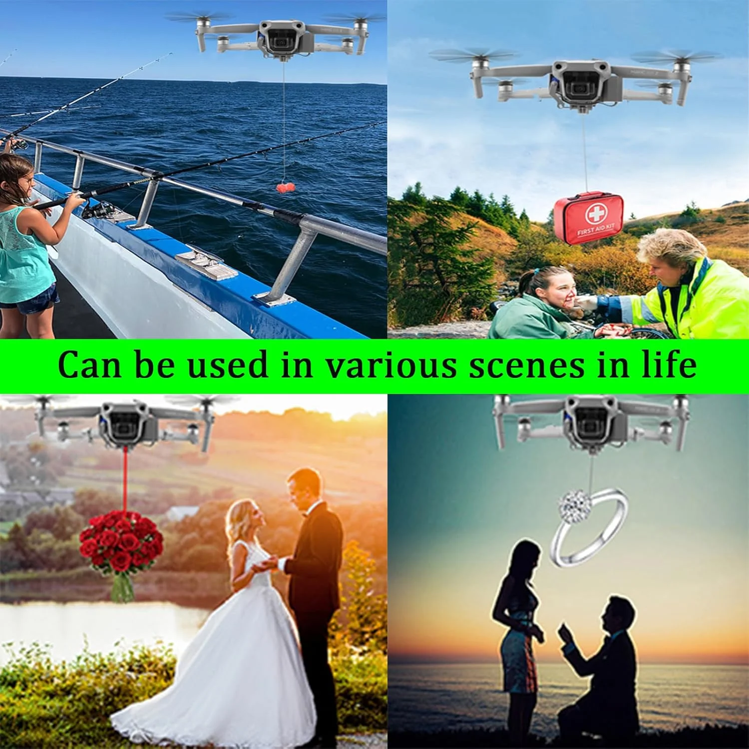 سیستم پرتاب بار هوایی پهپاد، دستگاه رهاسازی محموله، پرتاب طعمه ماهی، انتقال بار، مناسب برای پهپادهای سری DJI Mini4 Pro/Mini3/Mini2/Air3S/Air2/Air2S/Mavic3 (دستگاه پرتاب) سیستم پرتاب بار هوایی پهپاد، دستگاه رهاسازی محموله، پرتاب طعمه ماهی، انتقال بار، مناسب برای پهپادهای سری DJI Mini4 Pro/Mini3/Mini2/Air3S/Air2/Air2S/Mavic3 (دستگاه پرتاب)