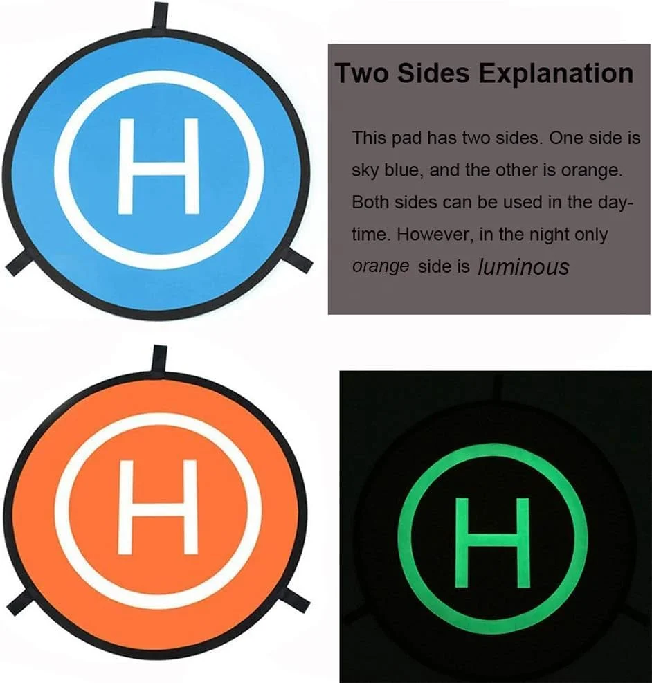 پد فرود جهانی پهپاد، 75 سانتی‌متر، تاشو دو طرفه، ضد آب، با کیف حمل برای پهپادهای RC هلیکوپتر DJI Spark Mavic Pro Phantom 2/3/4 Pro Inspire 2/1 3D