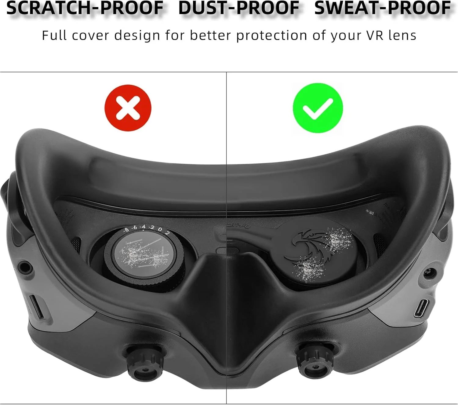 محافظ لنز عینک DJI Avata Goggles 2، محافظ سیلیکونی ماسک چشم برای عینک پرواز DJI Goggles V2 FPV Drone Accessories