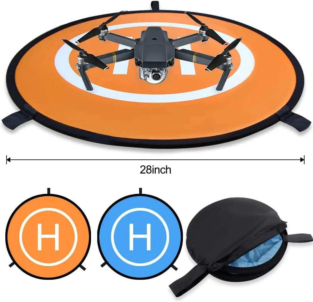 پد فرود جهانی پهپاد، 75 سانتی‌متر، تاشو دو طرفه، ضد آب، با کیف حمل برای پهپادهای RC هلیکوپتر DJI Spark Mavic Pro Phantom 2/3/4 Pro Inspire 2/1 3D