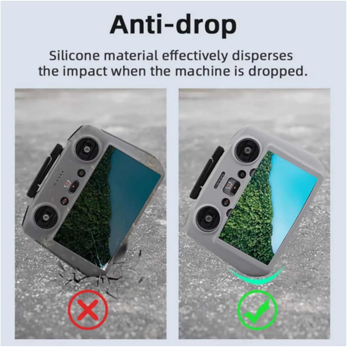 محافظ سیلیکونی SKEIDO برای ریموت کنترل DJI Mini 4 Pro/Air 3/Air 3S RC 2، ضد خش، پوشش محافظ، ضد گرد و غبار، لوازم جانبی پهپاد