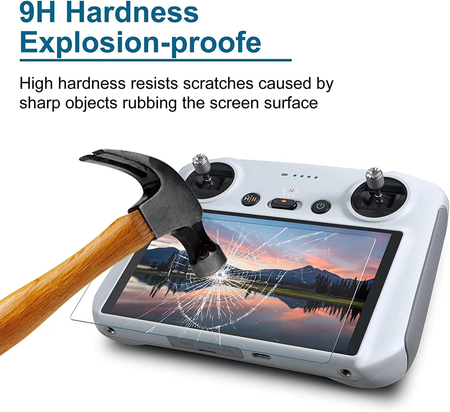 محافظ صفحه نمایش ضد انعکاس نور SKYREAT Mini 3 Pro برای کنترلر DJI RC، شیشه حرارت دیده مات HD با سختی 9H، لوازم جانبی پهپاد (2 عدد)