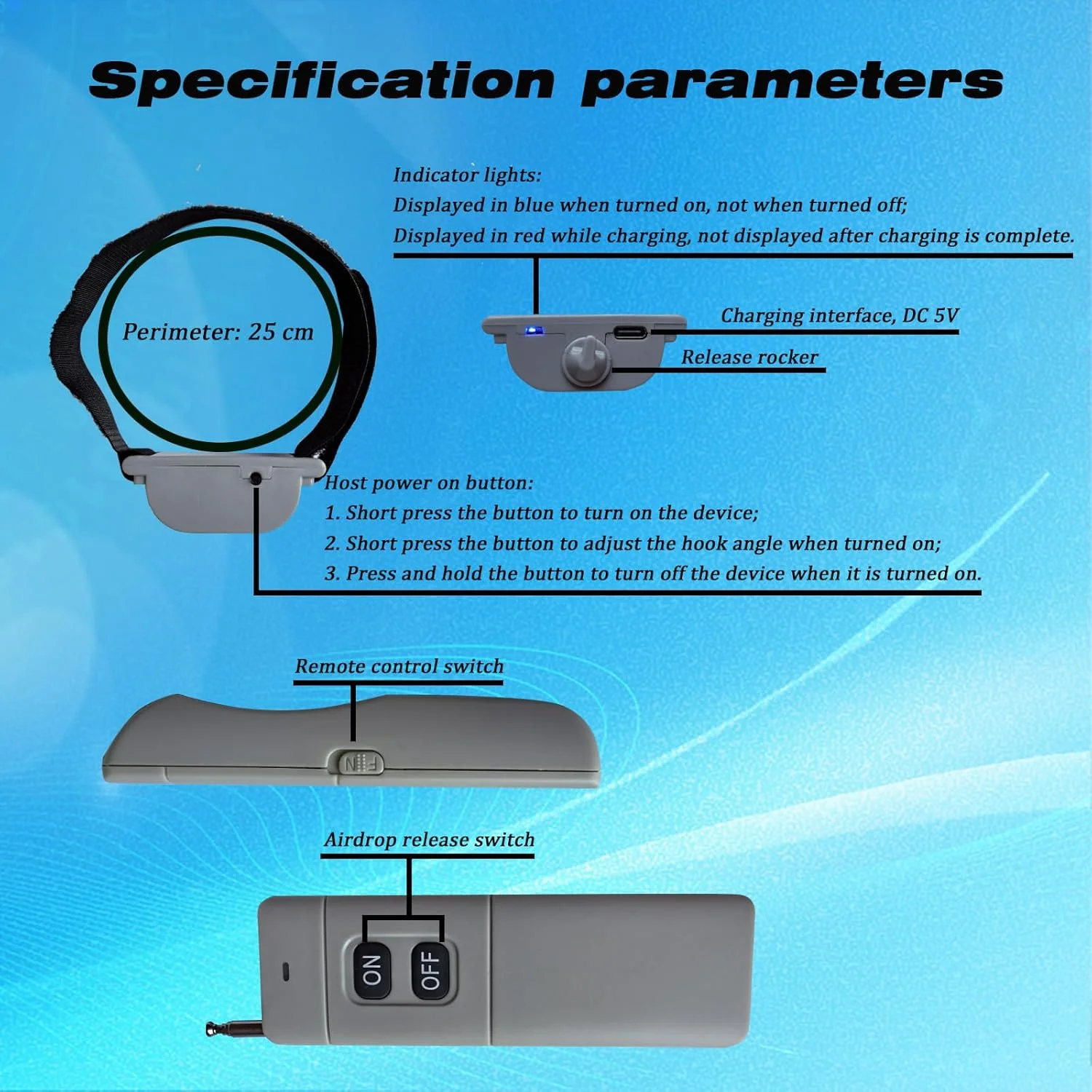 سیستم پرتاب بار هوایی پهپاد، دستگاه رهاسازی محموله، پرتاب طعمه ماهی، انتقال بار، مناسب برای پهپادهای سری DJI Mini4 Pro/Mini3/Mini2/Air3S/Air2/Air2S/Mavic3 (دستگاه پرتاب) سیستم پرتاب بار هوایی پهپاد، دستگاه رهاسازی محموله، پرتاب طعمه ماهی، انتقال بار، مناسب برای پهپادهای سری DJI Mini4 Pro/Mini3/Mini2/Air3S/Air2/Air2S/Mavic3 (دستگاه پرتاب)