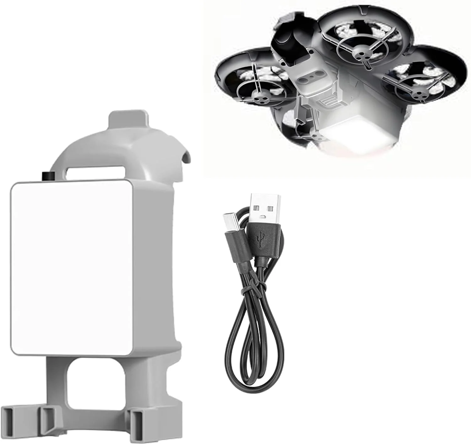 کیت 2 در 1 چراغ LED و پایه فرود برای لوازم جانبی پهپاد DJI Neo، پایه فرود پرواز شبانه، پایه های افزایش ارتفاع، محافظ ضربه گیر