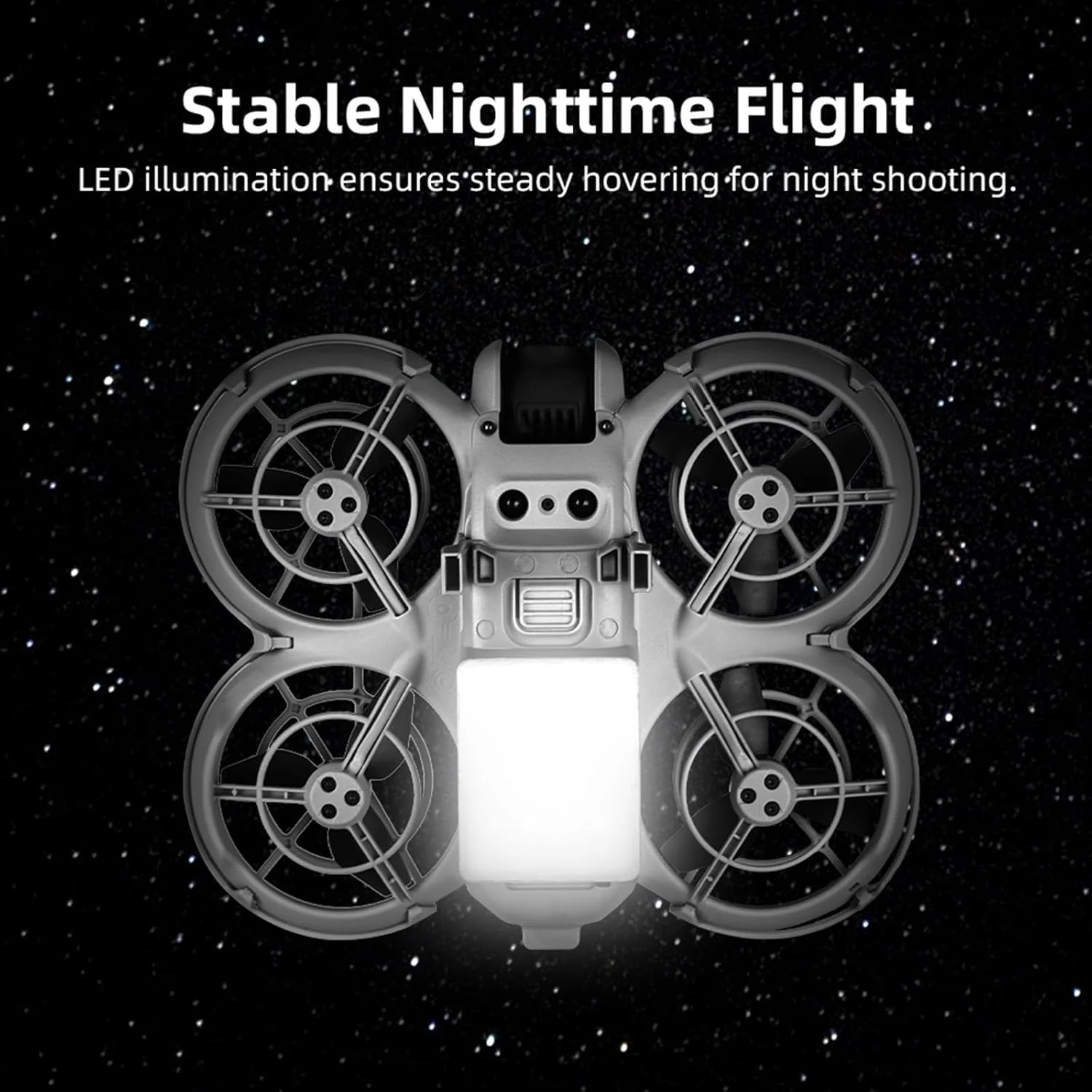 کیت 2 در 1 چراغ LED و پایه فرود برای لوازم جانبی پهپاد DJI Neo، پایه فرود پرواز شبانه، پایه های افزایش ارتفاع، محافظ ضربه گیر - تصویر 3
