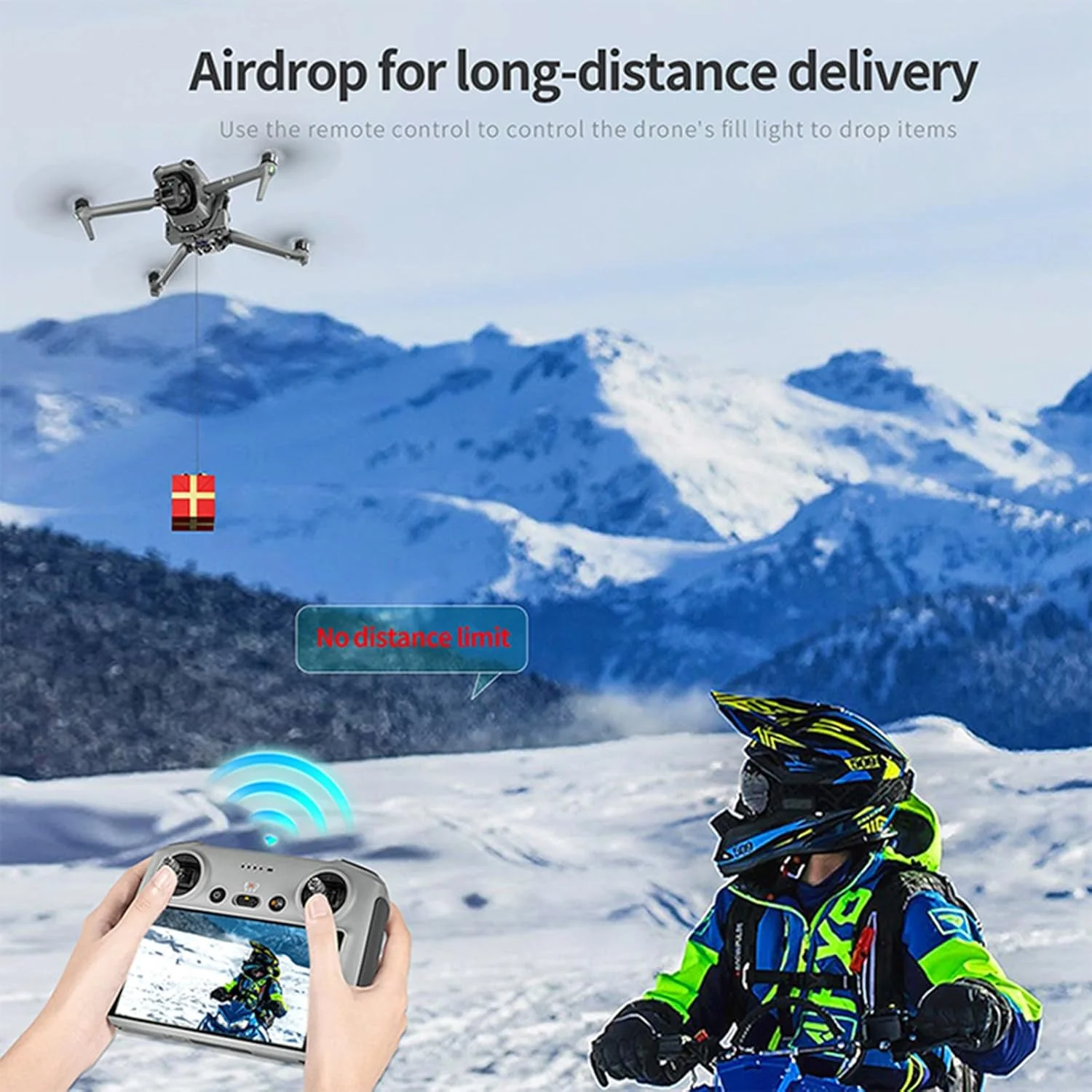 سیستم پرتاب محموله LICHIFIT با رابط سوراخ پیچ 1/4 برای DJI Air 3، دستگاه رهاسازی و حمل و نقل محموله حساس به نور