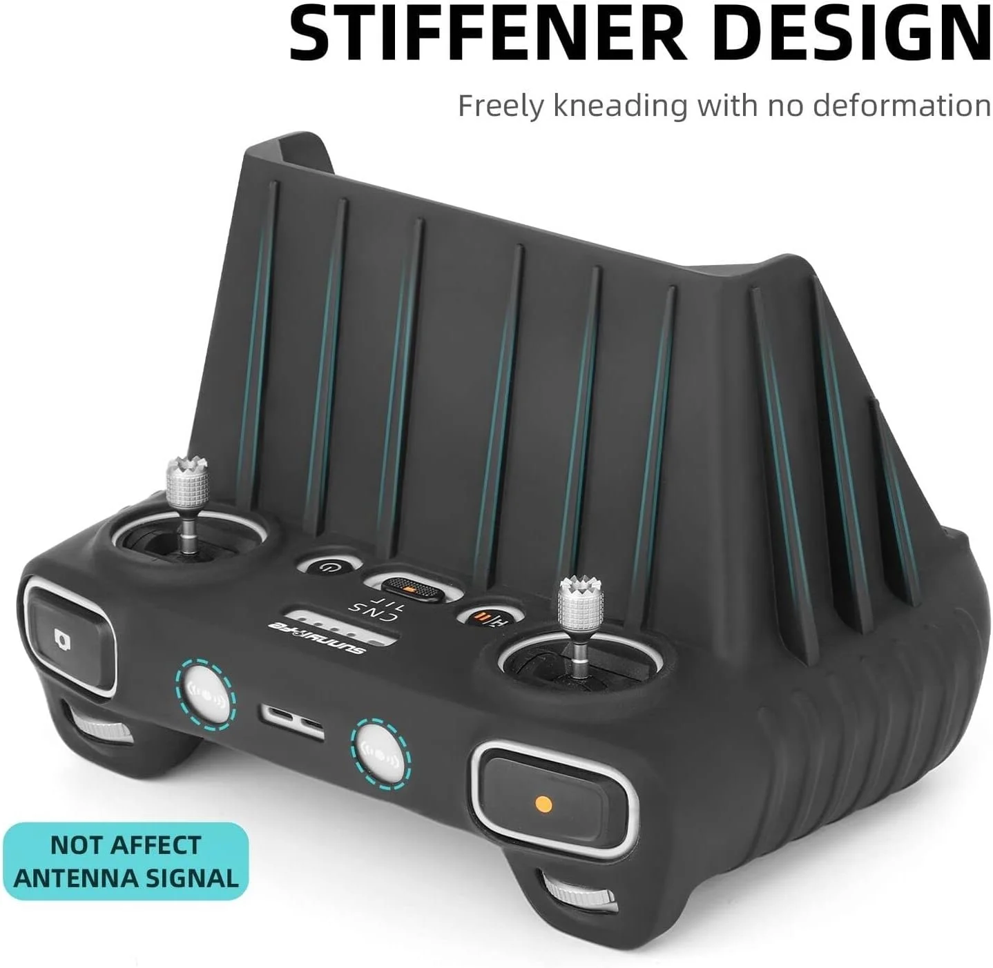 کاور سیلیکونی محافظ ریموت کنترل DJI Mini 3 Pro به همراه آفتابگیر - مشکی