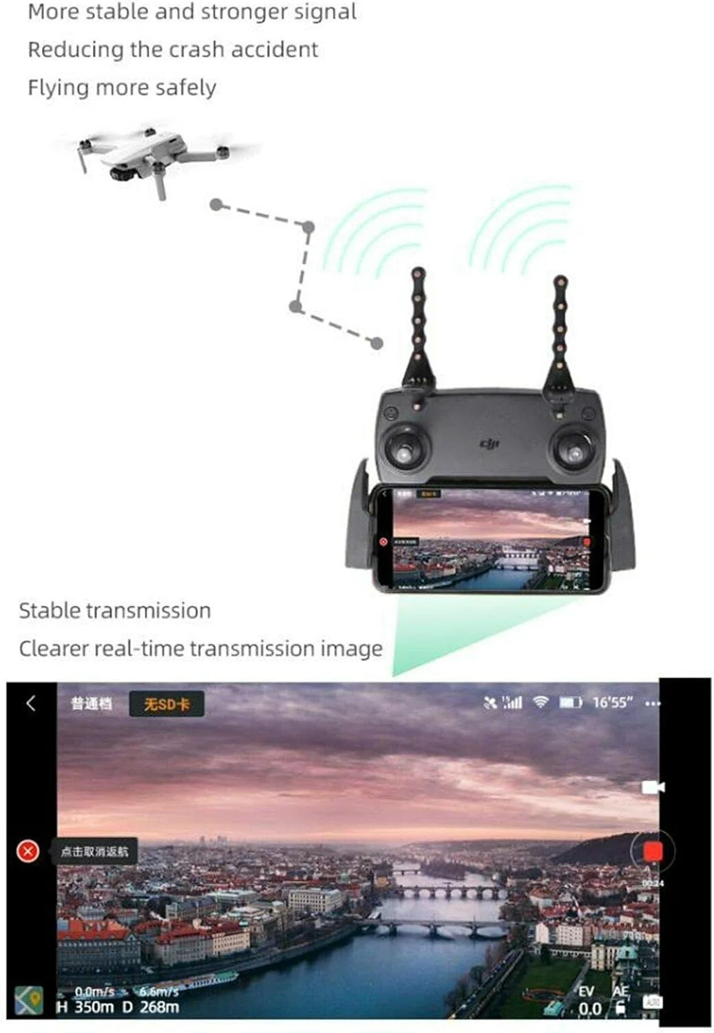 تقویت کننده سیگنال برد برای DJI Mavic Mini/Mavic 2 /Pro/Air/Spark، آنتن یاگی 5.8 گیگاهرتز + کیت تقویت کننده سیگنال سهموی تقویت کننده سیگنال برد برای DJI Mavic Mini/Mavic 2 /Pro/Air/Spark، آنتن یاگی 5.8 گیگاهرتز + کیت تقویت کننده سیگنال سهموی
