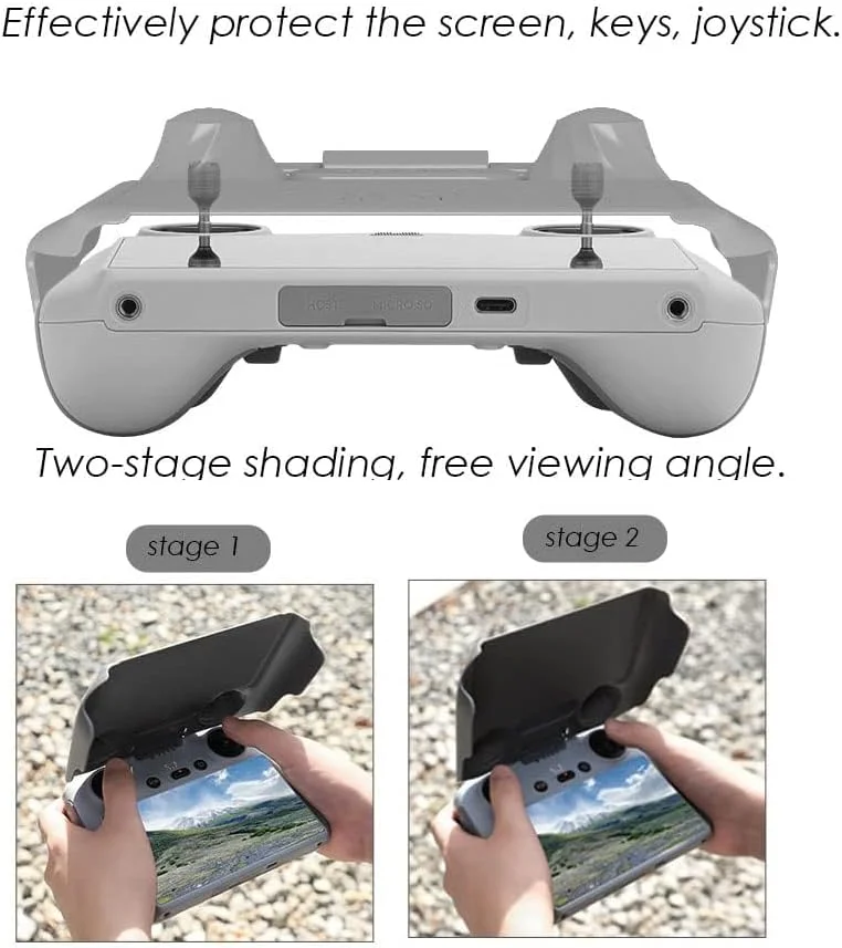 محافظ کنترلر 2 در 1 و آفتابگیر برای کنترل از راه دور DJI RC مناسب برای DJI Mini 3 Pro/Mini 3/Air 2S/ Mavic 3 Classic/Mavic 3 Pro و لوازم جانبی پهپاد محافظ کنترلر 2 در 1 و آفتابگیر برای کنترل از راه دور DJI RC مناسب برای DJI Mini 3 Pro/Mini 3/Air 2S/ Mavic 3 Classic/Mavic 3 Pro و لوازم جانبی پهپاد
