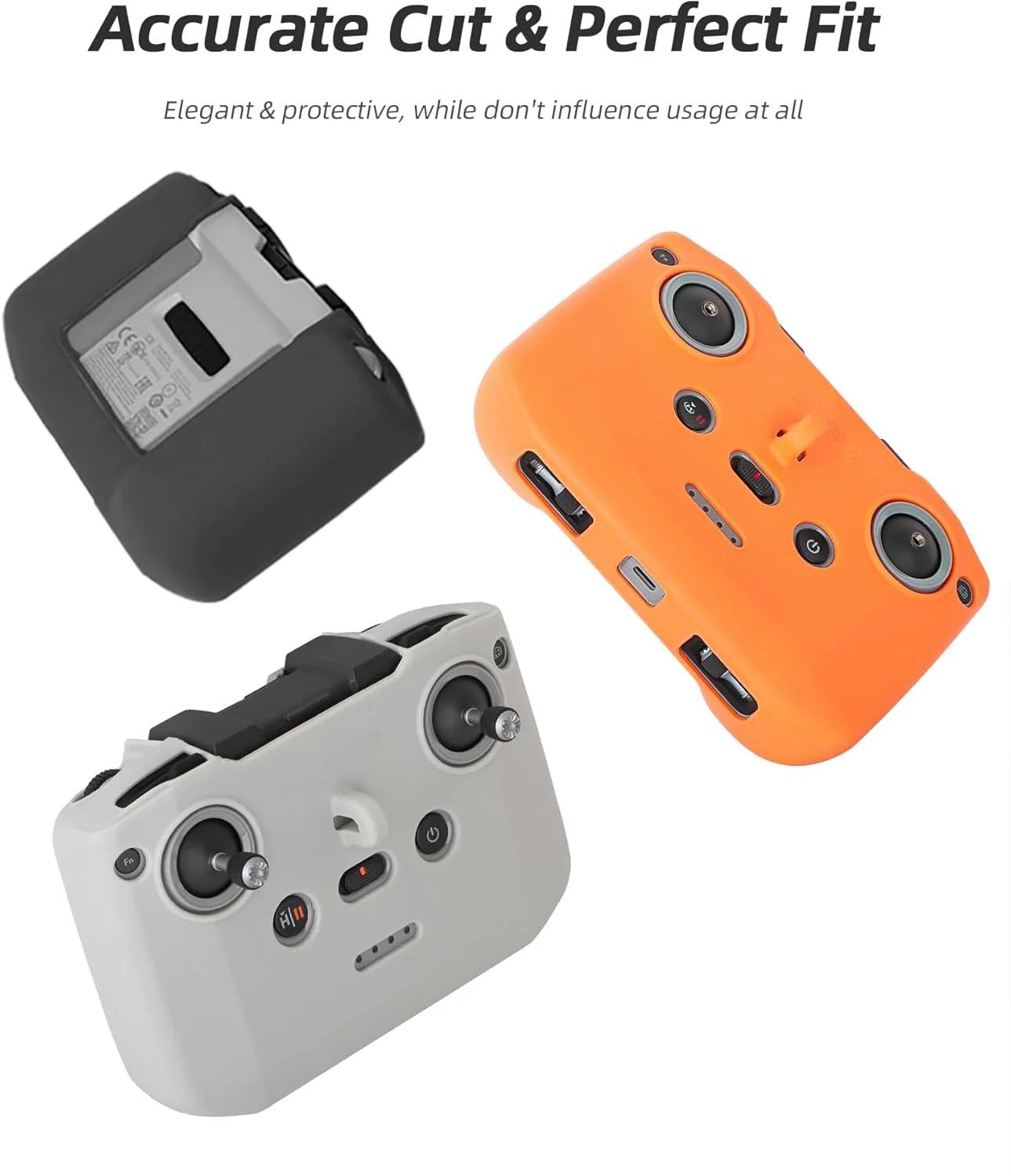 محافظ سیلیکونی و بند کنترلر برای DJI Neo Mini4 Pro مناسب برای RC-N3 2 1، مقاوم در برابر خراش، ضد ضربه و ضد گرد و غبار، لوازم جانبی پهپاد، مشکی