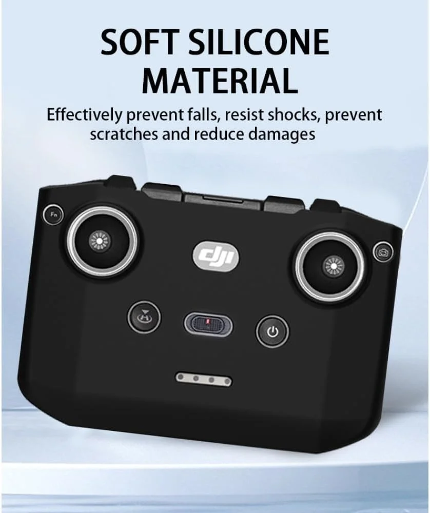 کاور محافظ سیلیکونی ضد خش برای کنترل از راه دور پهپاد، مناسب برای DJI NEO/Mini4Pro RC-N3/2/1، لوازم جانبی کاور RC-N3/2/1 (مشکی)
