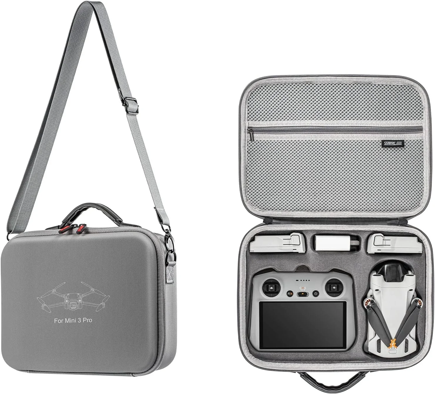 کیف حمل سازگار با DJI Mini 3 Pro، کیف نگهداری هارد شل مسافرتی سازگار با پهپاد و لوازم جانبی DJI Mini 3 Pro