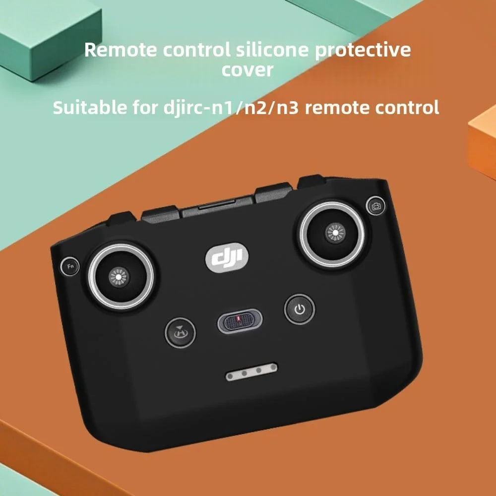 کاور محافظ سیلیکونی ضد خش برای کنترل از راه دور پهپاد، مناسب برای DJI NEO/Mini4Pro RC-N3/2/1، لوازم جانبی کاور RC-N3/2/1 (مشکی)