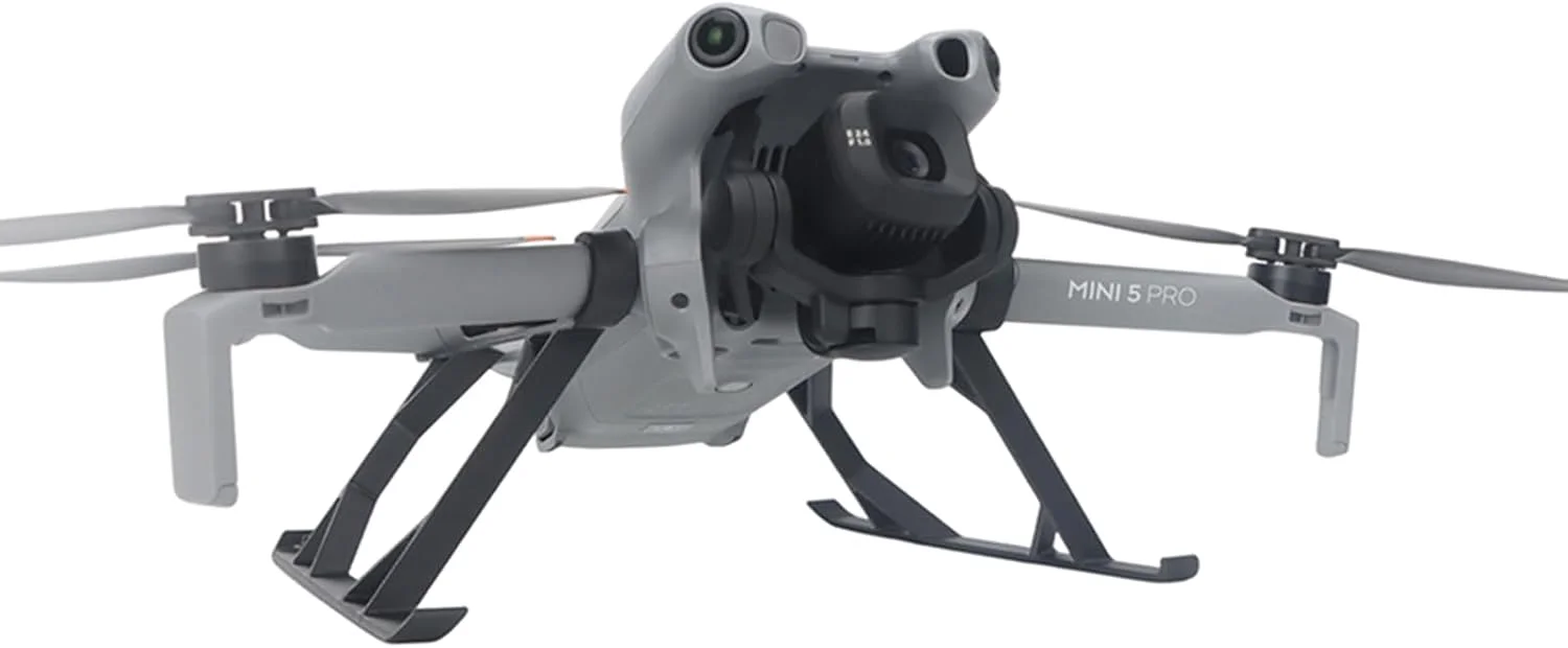 پایه فرود برای لوازم جانبی پهپاد DJI Mini 5 Pro، کیت پایه سه پایه افزایش ارتفاع 25 میلی متری پایه های فرود توسعه یافته سازگار با براکت محافظ پهپاد DJI Mini 5 Pro