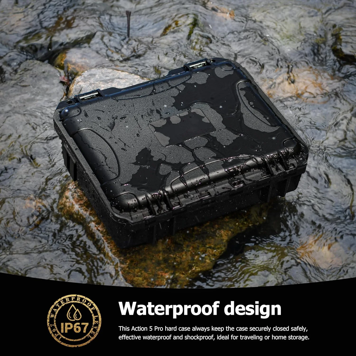 کیف سخت دو لایه ضد آب برای DJI Osmo Action5 Pro/4/3، کیف محافظ سخت قابل حمل برای همه شرایط آب و هوایی، کیف حمل مسافرتی محافظ سخت ممتاز، سازگار با MIC 2/دسته شارژ چند منظوره کیف سخت دو لایه ضد آب برای DJI Osmo Action5 Pro/4/3، کیف محافظ سخت قابل حمل برای همه شرایط آب و هوایی، کیف حمل مسافرتی محافظ سخت ممتاز، سازگار با MIC 2/دسته شارژ چند منظوره