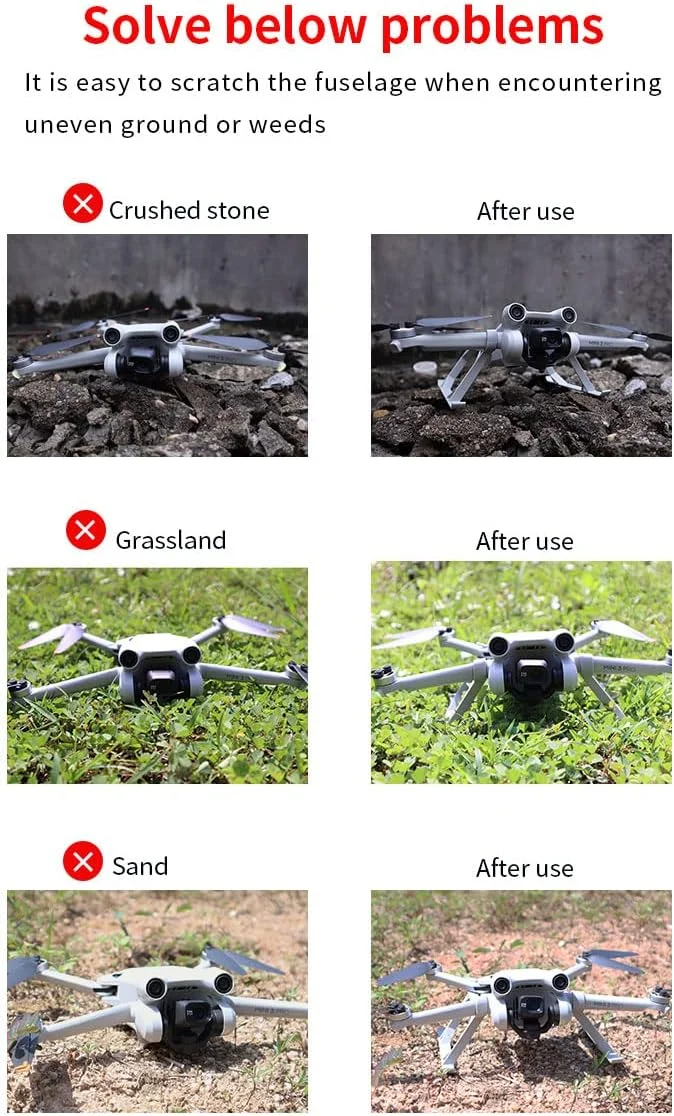 پایه فرود برای DJI Mini 3 PRO، لوازم جانبی پهپاد، پایه افزایش ارتفاع با رهاسازی سریع، پایه سه پایه افزایش یافته