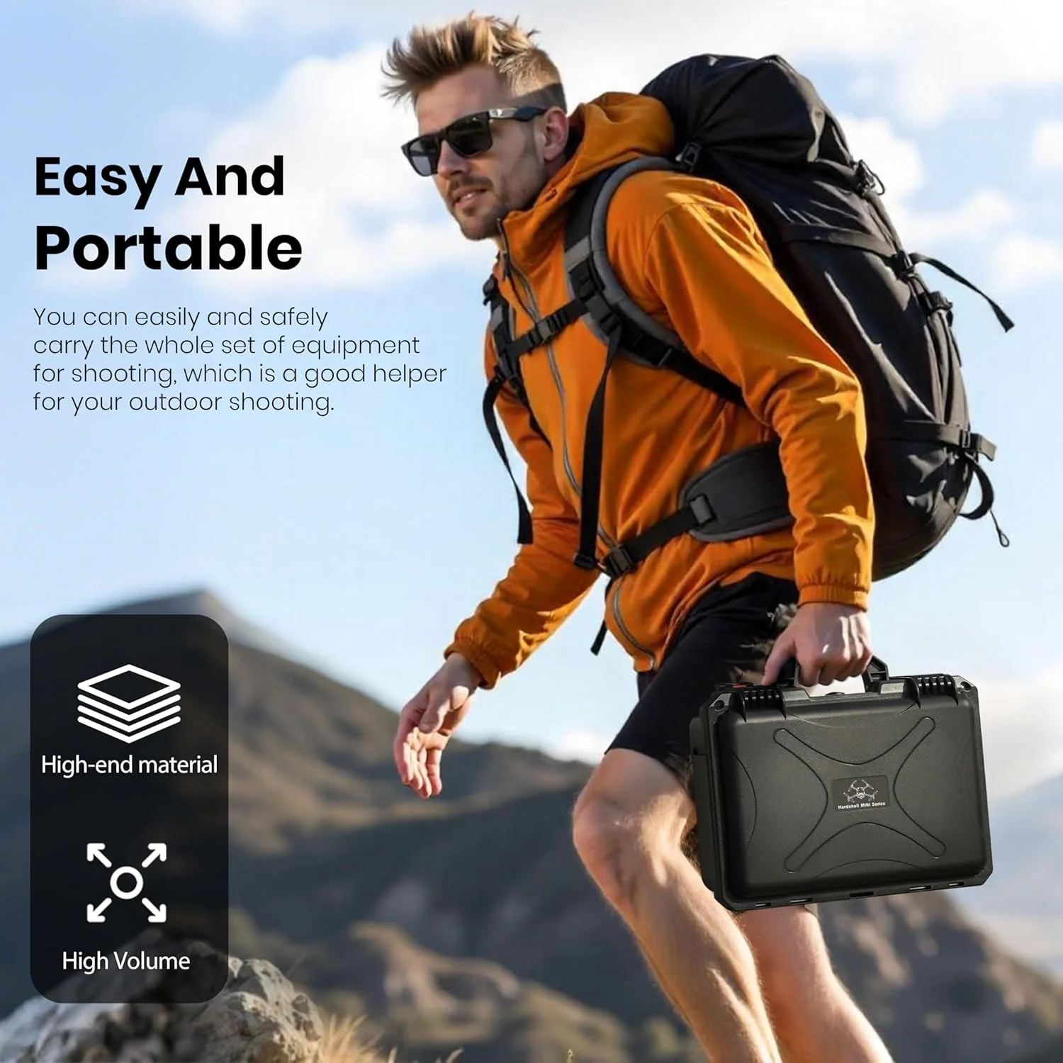 کیف حمل سخت و ضدآب STARTRC Mini 5 Pro برای لوازم جانبی DJI Mini 5 Pro Fly More Combo، مناسب برای کنترلر DJI RC 2/RC-N3، هاب شارژر و 7 باتری [فقط کیف]