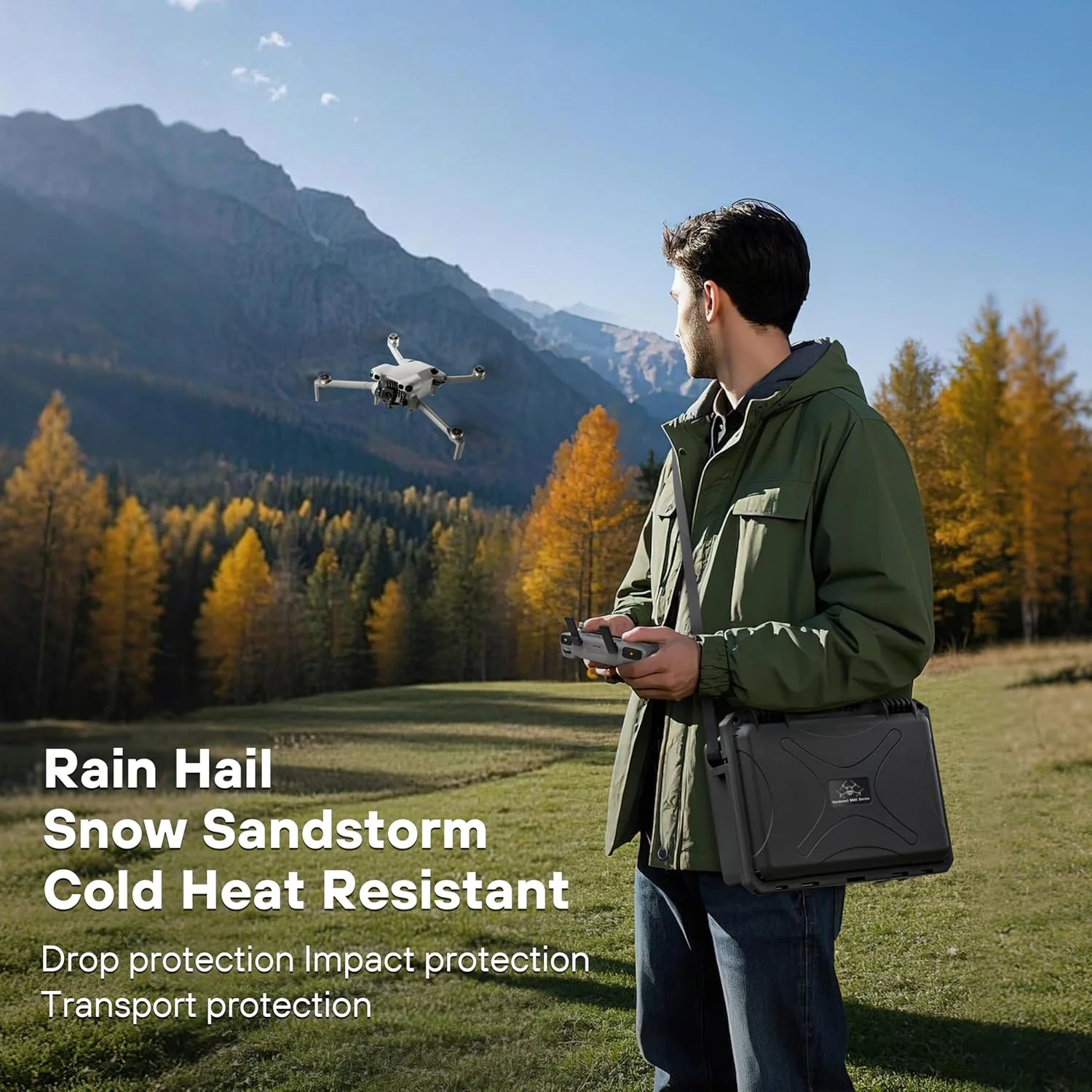 کیف حمل سخت و ضدآب STARTRC Mini 5 Pro برای لوازم جانبی DJI Mini 5 Pro Fly More Combo، مناسب برای کنترلر DJI RC 2/RC-N3، هاب شارژر و 7 باتری [فقط کیف]