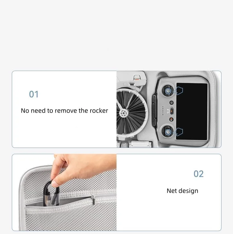 کیف محافظ مسافرتی برای DJI Flip، کیف نگهداری برای DJI Flip Fly More Combo Drone و لوازم جانبی کنترلر از راه دور RC 2 (خاکستری)