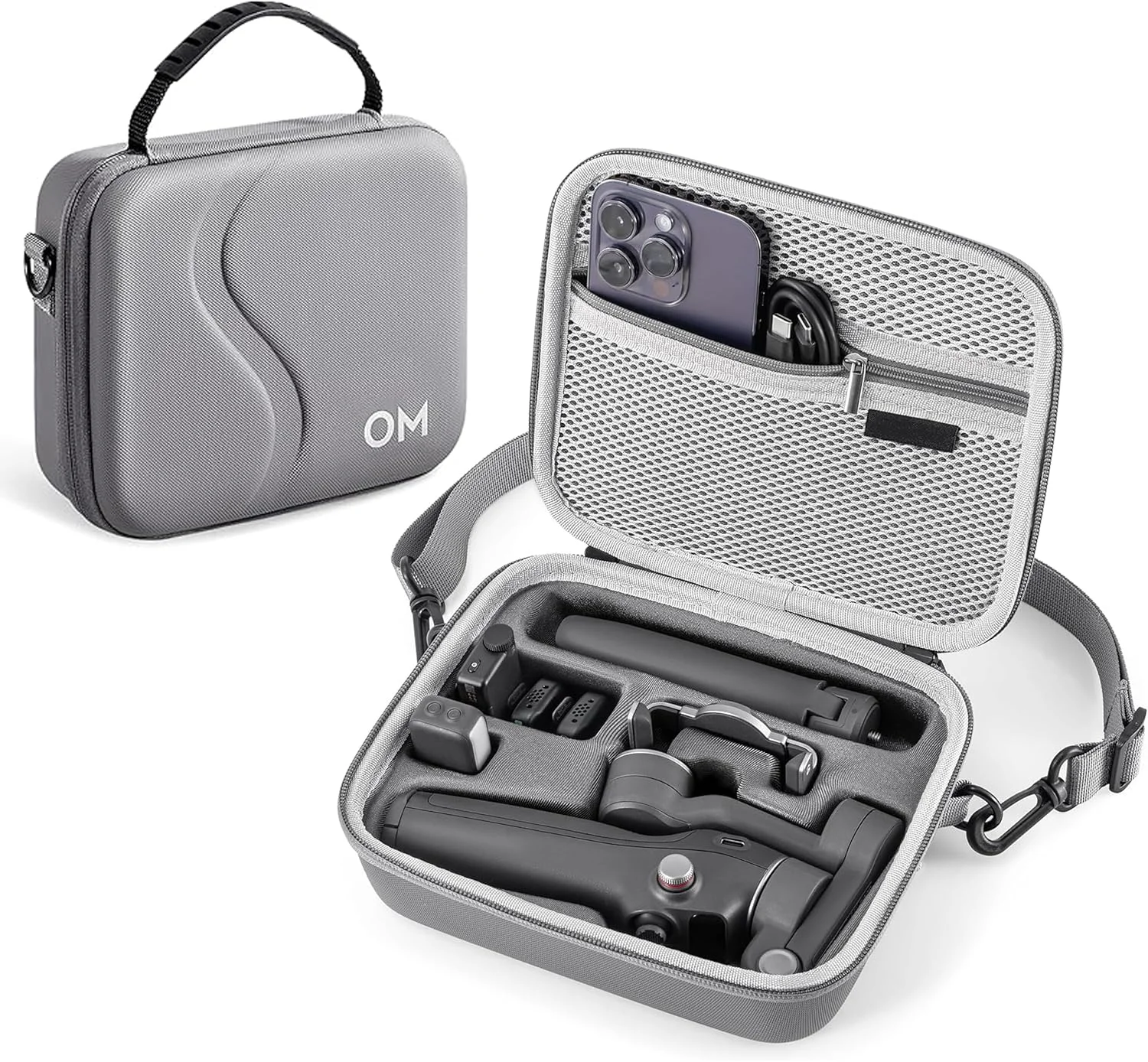 کیف نگهداری قابل حمل DJI Osmo Mobile 7 Pro/7، کیف شانه ای PU ضد آب و بادوام برای لوازم جانبی تثبیت کننده گیمبال تلفن هوشمند DJI Osmo Mobile 7/7P