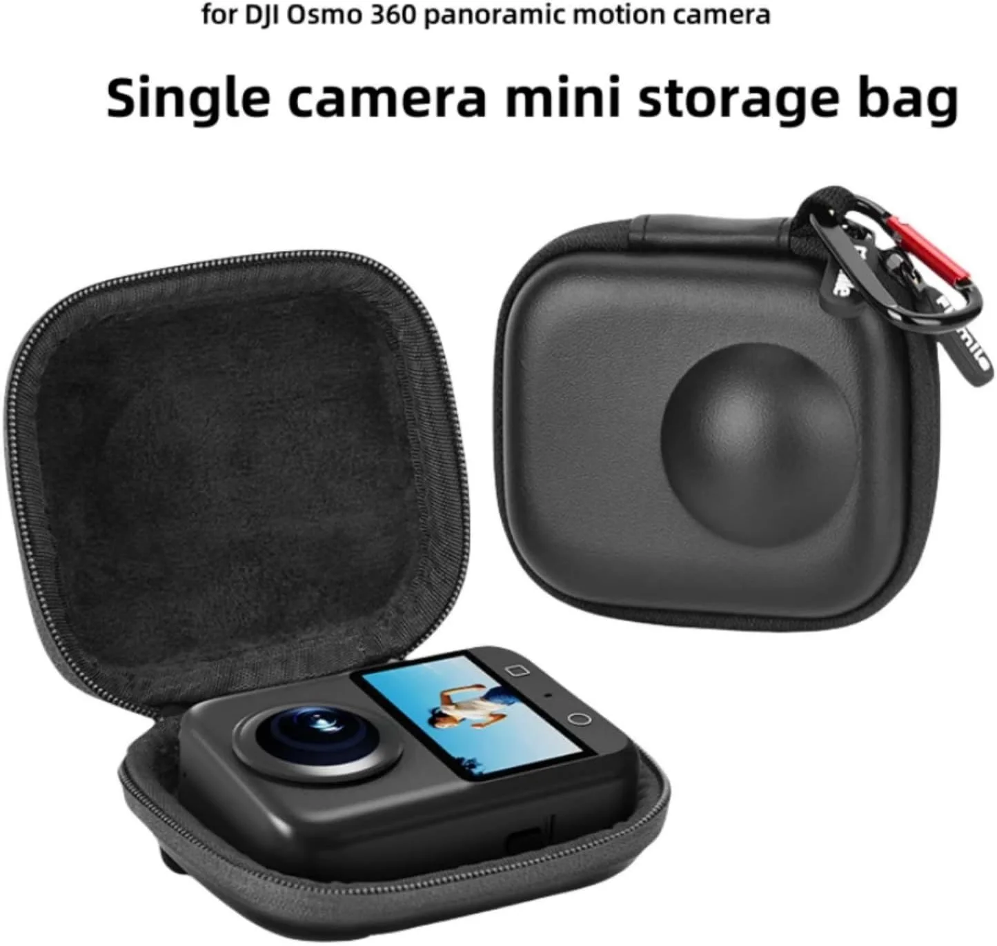 کیف نگهداری PU اسکییدو برای دوربین پانورامیک DJI OSMO 360، کیف حمل دستی قابل حمل و جمع و جور، کیف محافظ کوچک، لوازم جانبی مسافرتی، جعبه نگهداری