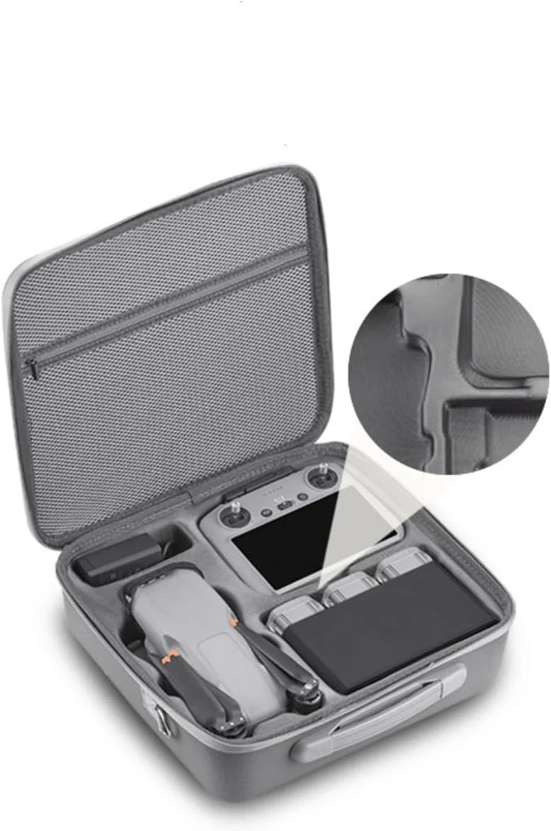 کیف حمل Skeido برای DJI Air 3S/3، کیف چرمی PU سخت و قابل حمل، ضد آب، کیف نگهداری مقاوم در برابر ضربه برای لوازم جانبی DJI Air 3S