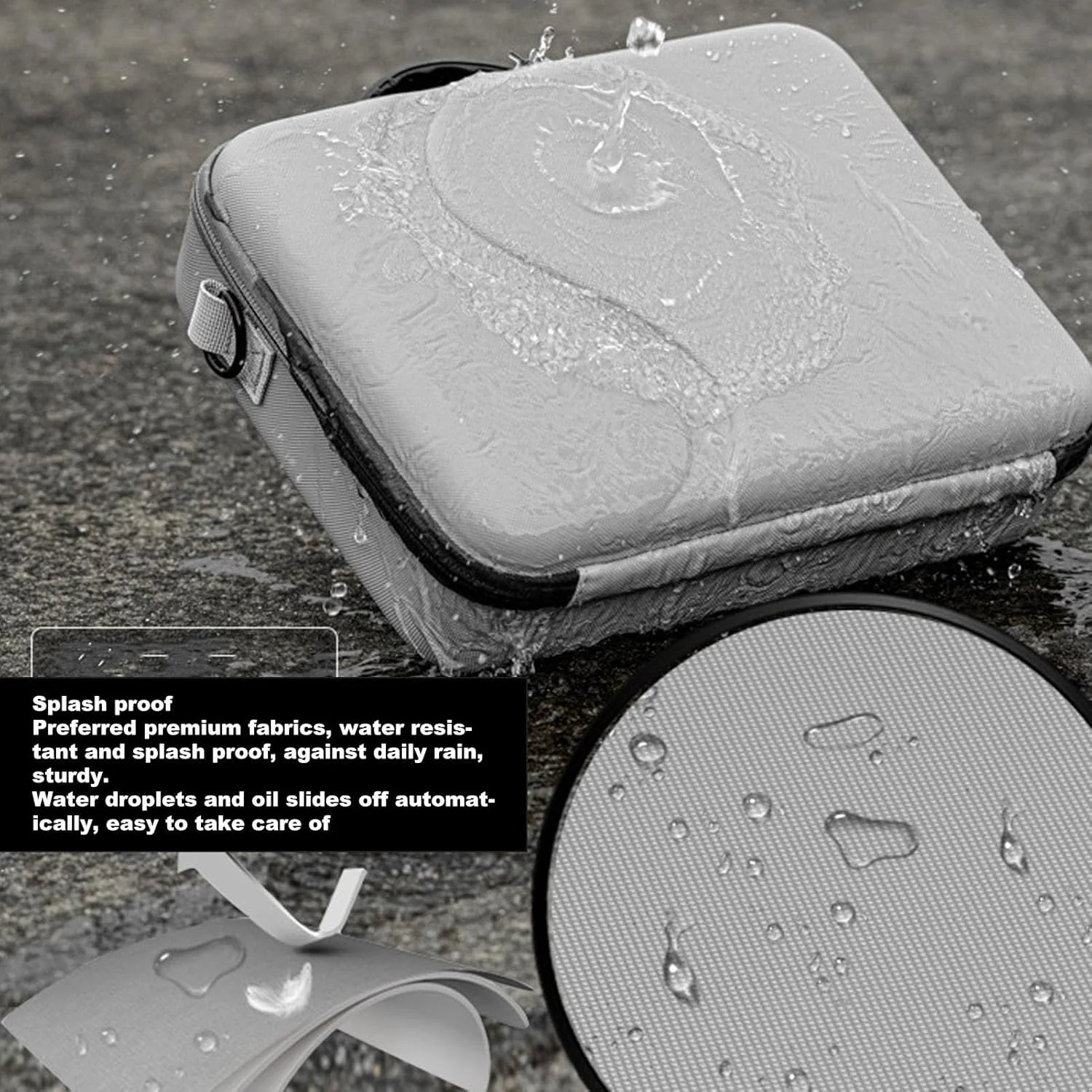 کیف هارد ضد آب برای پهپادهای مینی 4K و مینی 2 2se - کیف حمل چرمی PU ضد ضربه با زیپ دوتایی و بند شانه کیف هارد ضد آب برای پهپادهای مینی 4K و مینی 2 2se - کیف حمل چرمی PU ضد ضربه با زیپ دوتایی و بند شانه