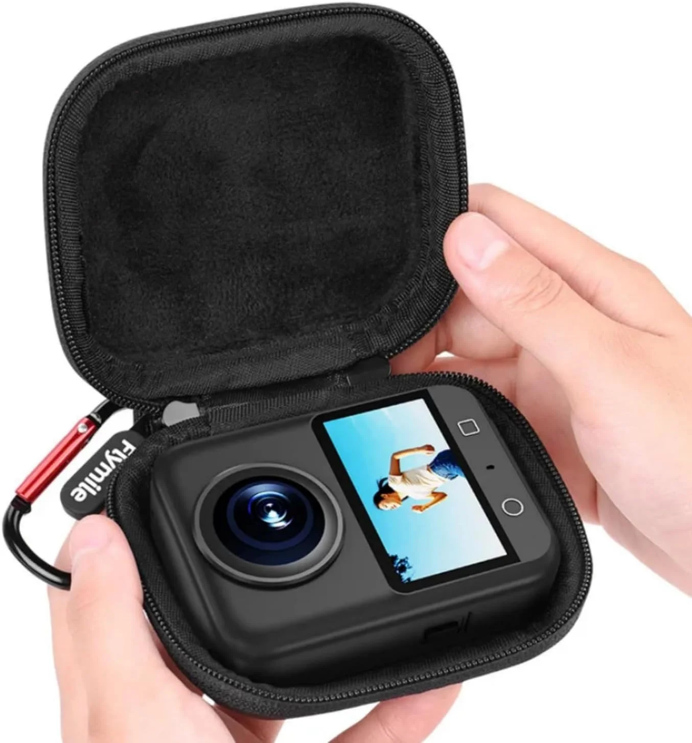 کیف نگهداری PU اسکییدو برای دوربین پانورامیک DJI OSMO 360، کیف حمل دستی قابل حمل و جمع و جور، کیف محافظ کوچک، لوازم جانبی مسافرتی، جعبه نگهداری