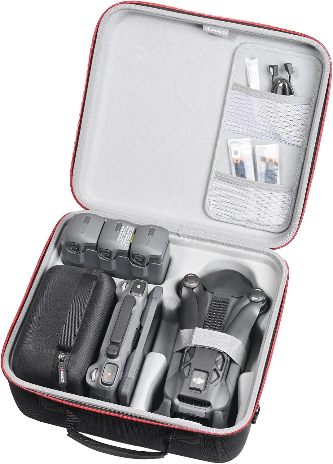 کیف سخت مسافرتی RLSOCO برای DJI Mavic 4 Pro Combo - مناسب برای مجموعه کامل لوازم جانبی: بدنه پهپاد، کنترلر DJI RC Pro 2/RC 2، باتری x 3، هاب شارژ، پروانه ها و سایر لوازم جانبی