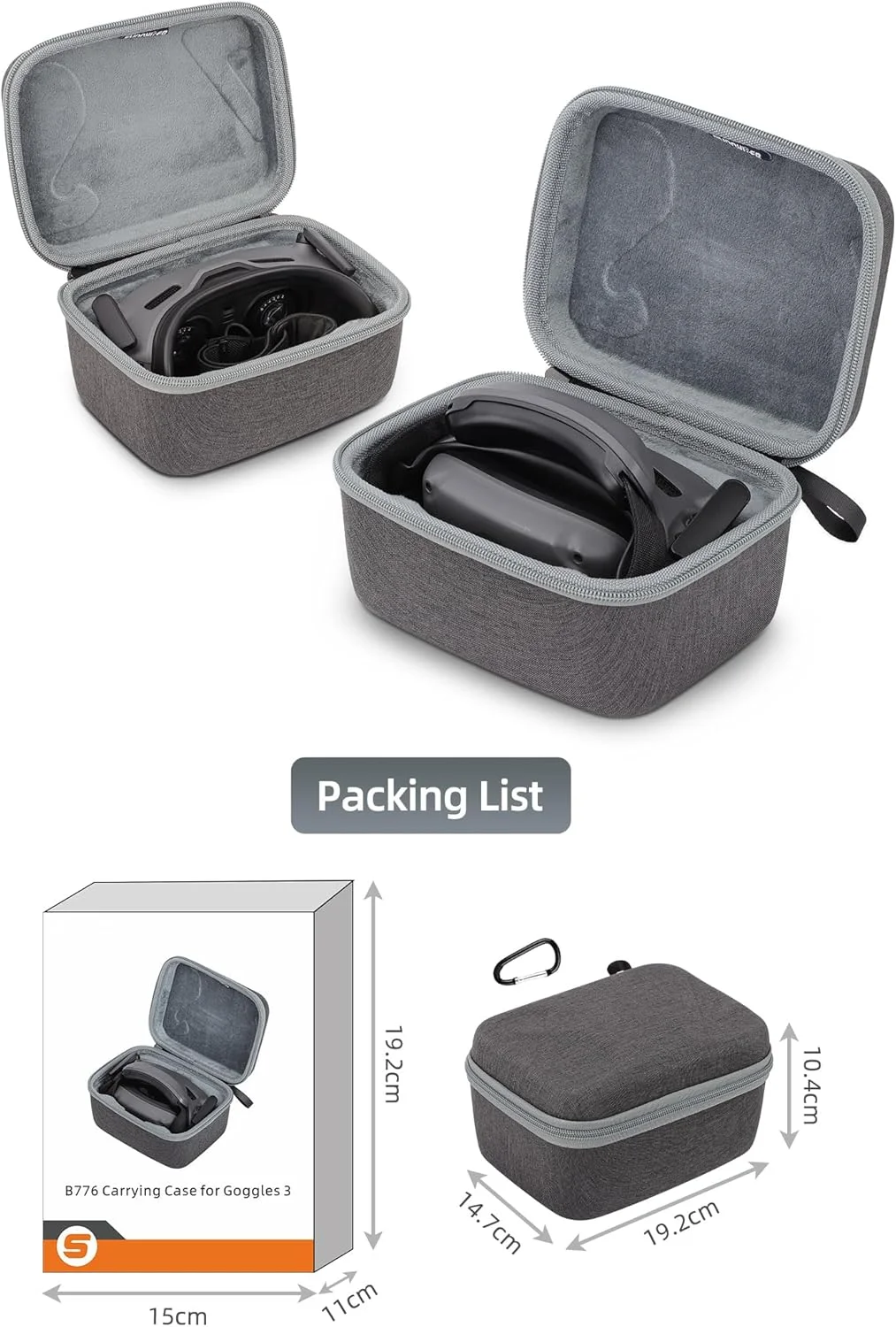 کیف حمل قابل حمل برای DJI Goggles 3، کیف دستی مسافرتی سخت سازگار با DJI Avata 2 Goggles 3/Avata Goggles 2، محافظت مقاوم در برابر ضربه و ضد آب برای مسافرت و استفاده در فضای باز کیف حمل قابل حمل برای DJI Goggles 3، کیف دستی مسافرتی سخت سازگار با DJI Avata 2 Goggles 3/Avata Goggles 2، محافظت مقاوم در برابر ضربه و ضد آب برای مسافرت و استفاده در فضای باز