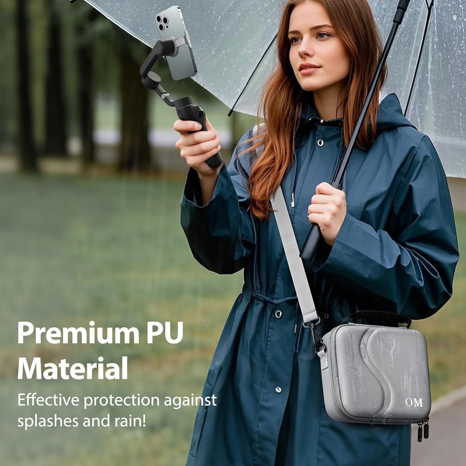 کیف نگهداری قابل حمل DJI Osmo Mobile 7 Pro/7، کیف شانه ای PU ضد آب و بادوام برای لوازم جانبی تثبیت کننده گیمبال تلفن هوشمند DJI Osmo Mobile 7/7P