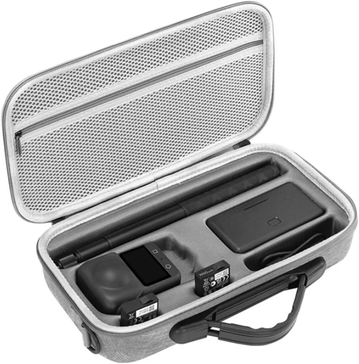 کیف حمل قابل حمل نایلونی SKEIDO برای DJI OSMO 360، ضد آب، ضد گرد و غبار، ضد ضربه با محفظه شارژ و دسته