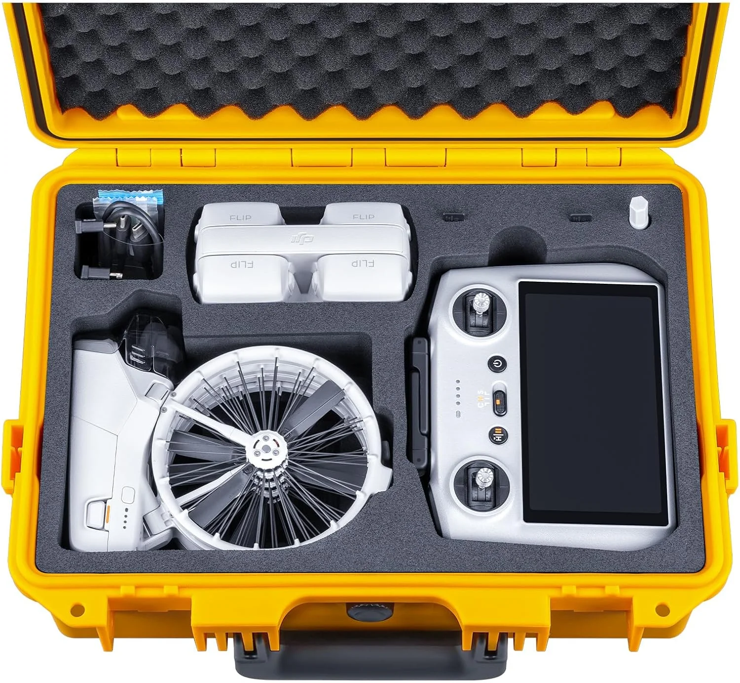 کیف سخت ضدآب Lykus Titan FP110 برای DJI Flip Drone و DJI RC 2/RC-N3، پشتیبانی از حداکثر 7 باتری [فقط کیف]