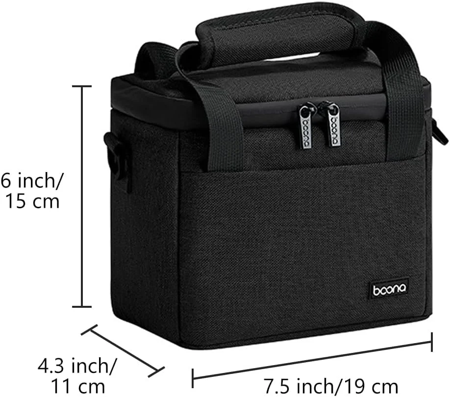 کیف حمل مسافرتی DJI Mini 4K/Mni 4/Mni 4 Pro/Mini 2 SE، کیف شانه ای کوچک قابل حمل برای پهپاد DJI و لوازم جانبی کنترلر، کیف نگهداری پهپاد آکسفورد ضد آب با بند شانه (مشکی)