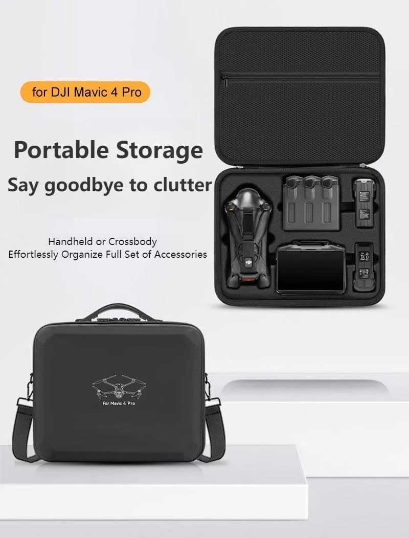 کیف حمل برای DJI Mavic 4 Pro 512GB Creator Combo یا Fly More Combo، فضای ذخیره سازی برای ریموت کنترل RC Pro 2/ RC 2، پهپاد، آداپتور برق، هاب شارژ باتری، پروانه ها و سایر لوازم جانبی کیف حمل برای DJI Mavic 4 Pro 512GB Creator Combo یا Fly More Combo، فضای ذخیره سازی برای ریموت کنترل RC Pro 2/ RC 2، پهپاد، آداپتور برق، هاب شارژ باتری، پروانه ها و سایر لوازم جانبی