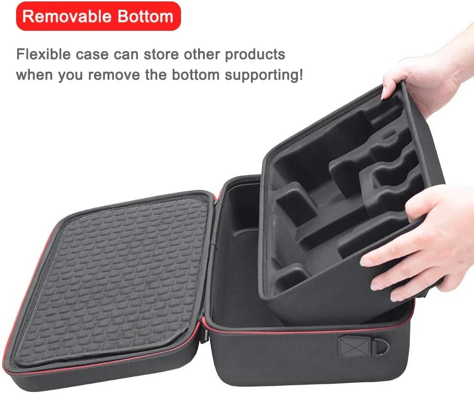 کیف حمل محکم RLSOCO برای DJI Mavic Air 2/Air 2S/Mavic 2 Pro و DJI RC Pro/کنترلر هوشمند/کنترلر اصلی - مناسب برای لوازم جانبی: کنترلر، بدنه پهپاد، باتری ها، شارژر، هاب شارژ، پروانه ها (فقط کیف)