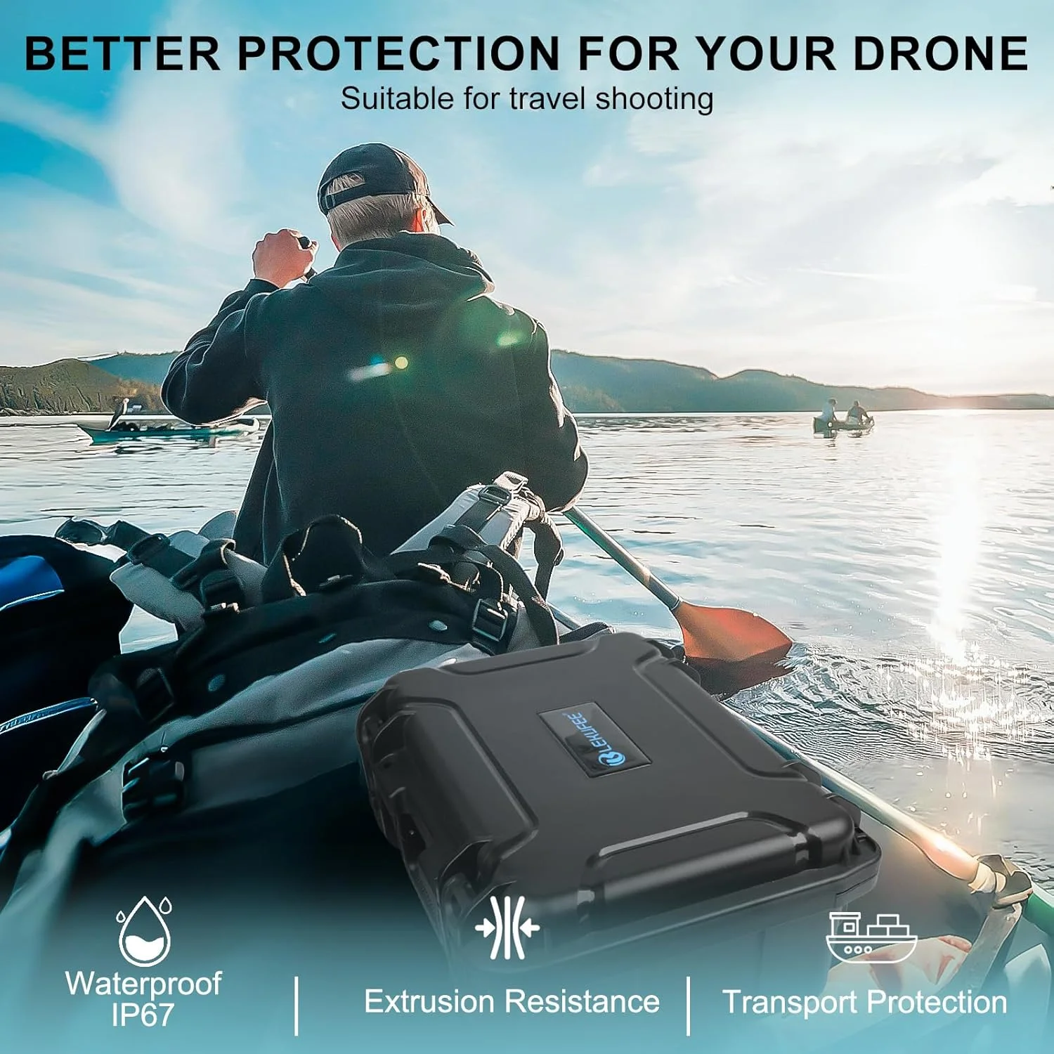 کیف حمل سخت ضد آب Lekufee برای DJI Neo Drone، RC 2/N3/N2، Goggles 3/2/Integra (نه برای N3)، RC Motion 3/2، FPV Controller 3، لوازم جانبی (فقط کیف)