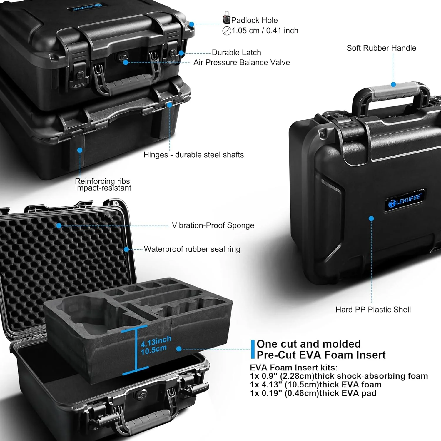 کیف حمل سخت ضد آب Lekufee برای DJI Mavic 4 Pro Drone، Creator Combo، Fly More Combo، DJI RC Pro 2/RC 2، باتری (7 عدد)، هاب شارژ و سایر لوازم جانبی (فقط کیف) کیف حمل سخت ضد آب Lekufee برای DJI Mavic 4 Pro Drone، Creator Combo، Fly More Combo، DJI RC Pro 2/RC 2، باتری (7 عدد)، هاب شارژ و سایر لوازم جانبی (فقط کیف)