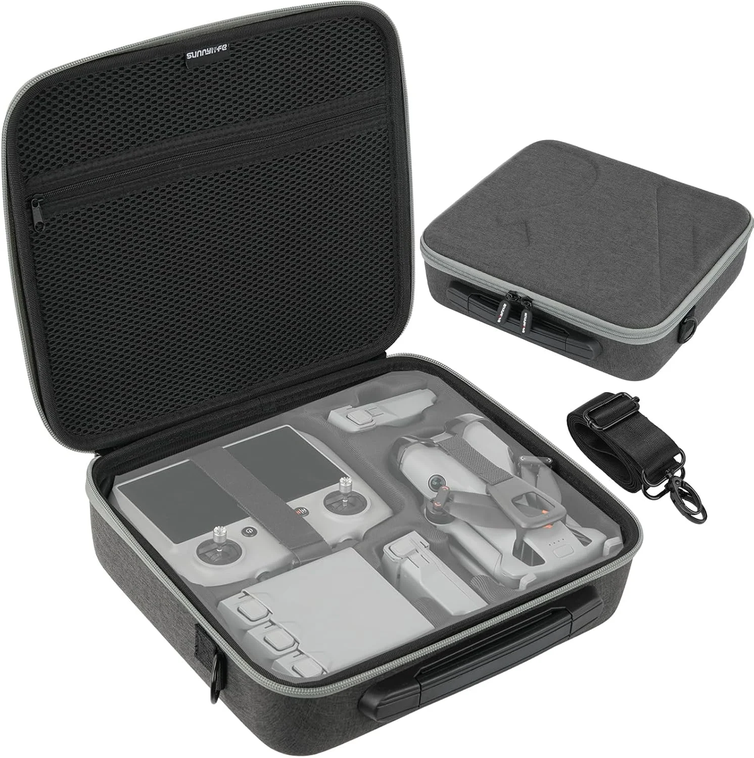 کیف حمل eWINNER برای DJI Mini 5 Pro Fly More Combo - کیف نگهداری سخت مسافرتی سازگار با کنترل از راه دور DJI RC 2/RC-N3 / هاب شارژ باتری و 6 باتری، ملخ های یدکی و غیره لوازم جانبی