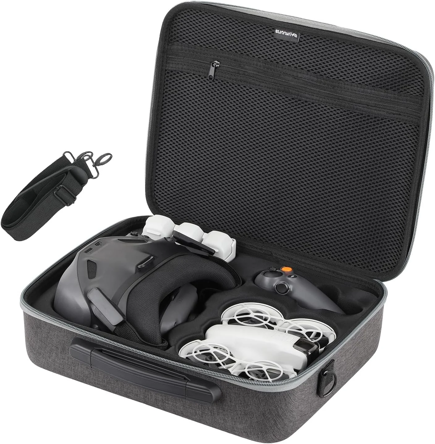 کیف حمل eWINNER برای DJI Neo Motion Fly More Combo - سازگار با کنترلر Neo Drone RC Motion 3 / عینک N3 / هاب شارژ باتری و 4 باتری، ملخ های یدکی و سایر لوازم جانبی